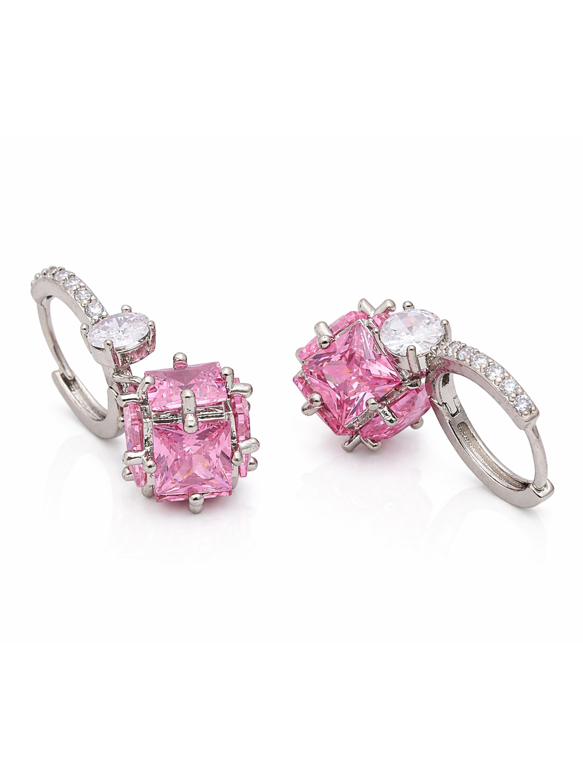 Crystal Orb Hoop Earrings