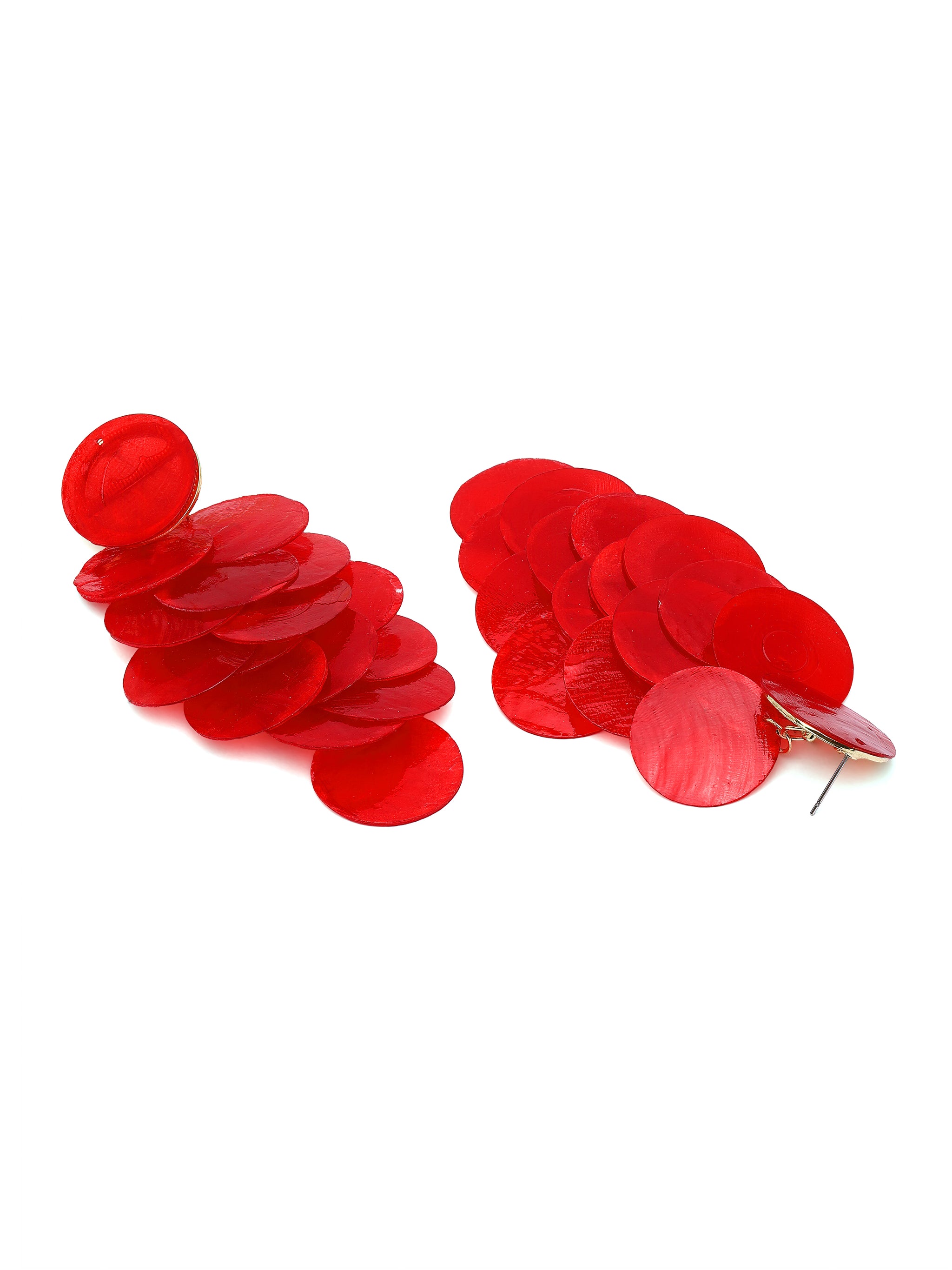 Natural Shell Disc Cascade Drop Earrings