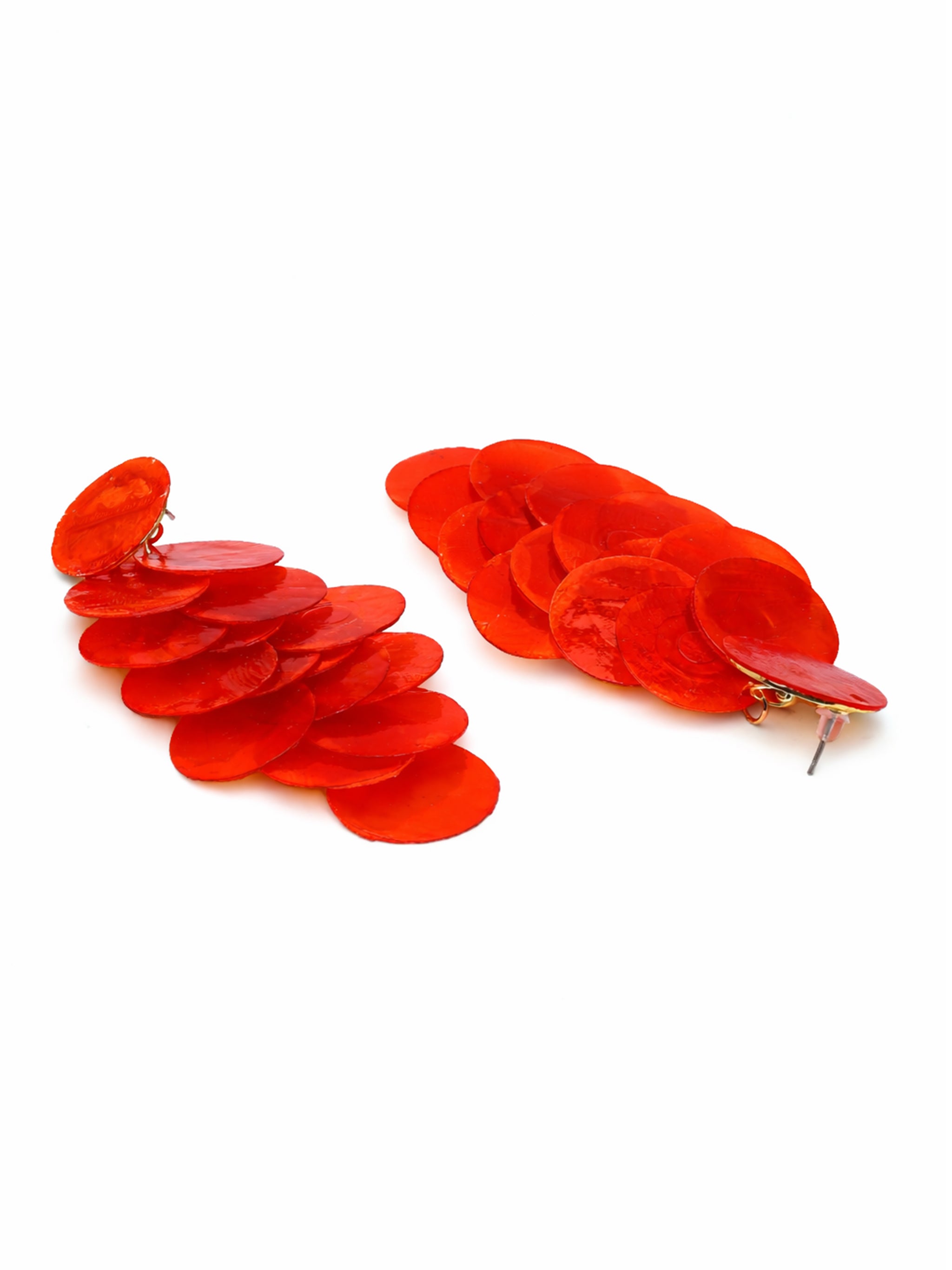 Natural Shell Disc Cascade Drop Earrings