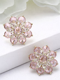 Crystal Bloom Cluster Stud Earrings