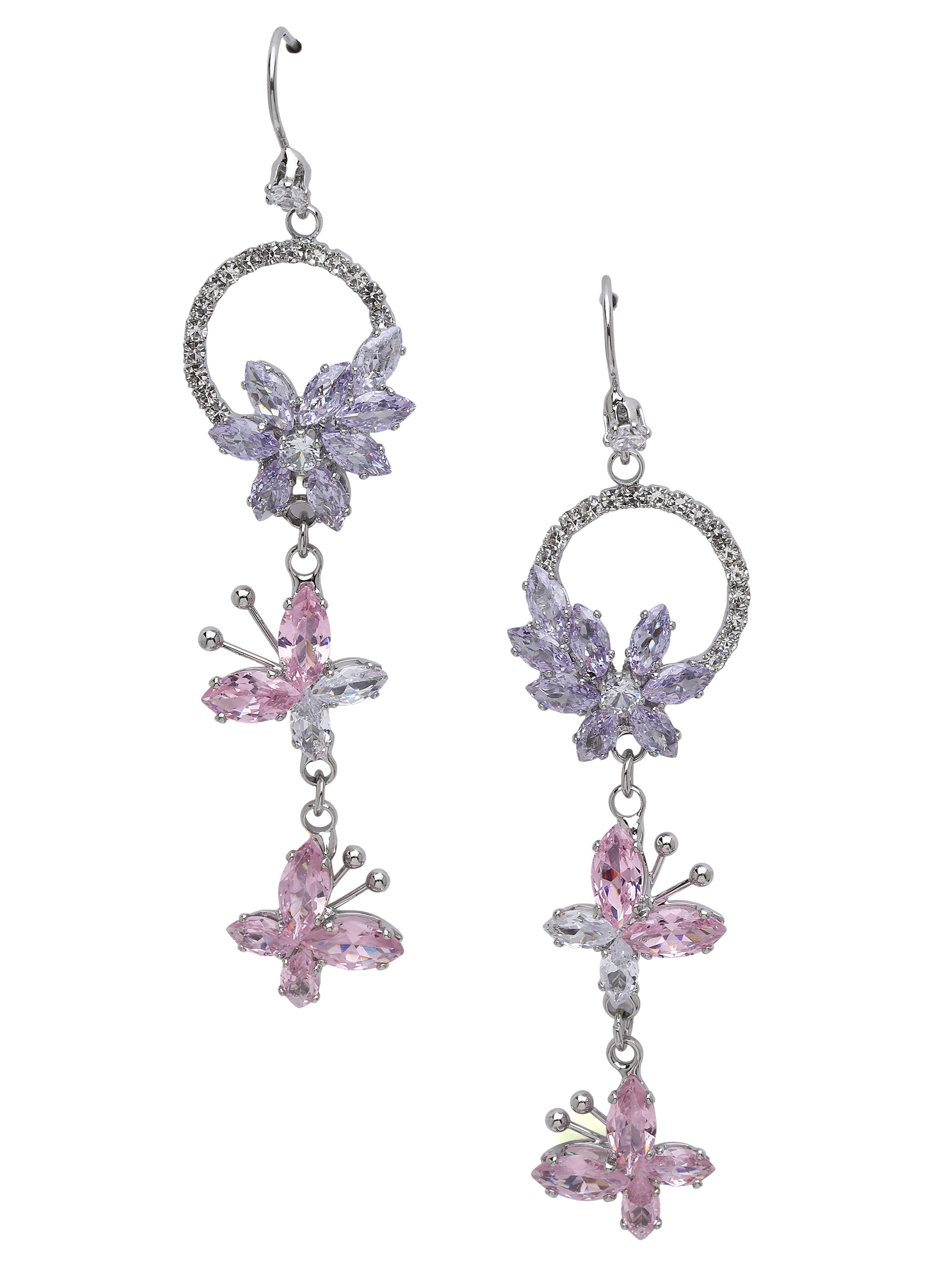 Floral Halo Chandelier Earrings