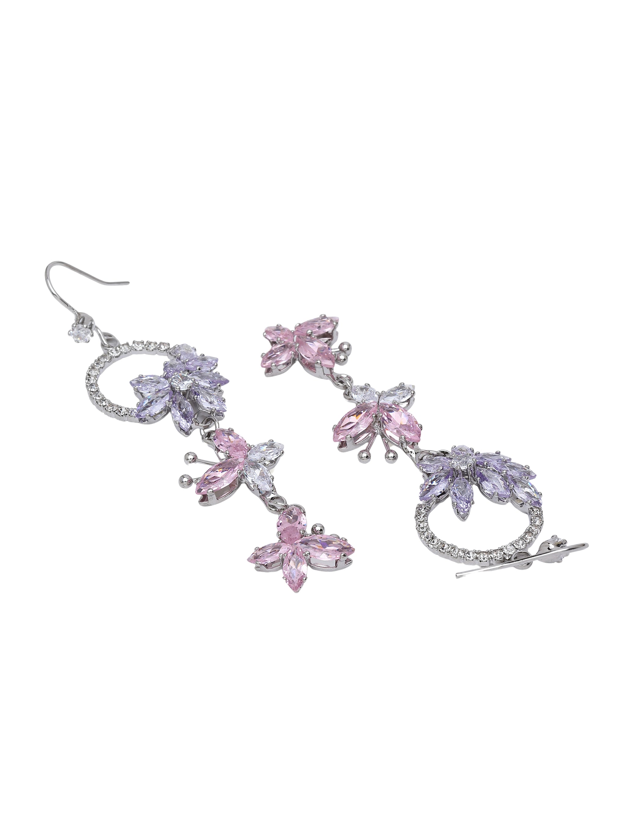 Floral Halo Chandelier Earrings