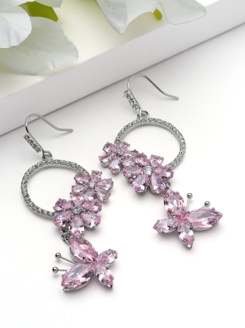 Butterfly Wreath Drop Earrings