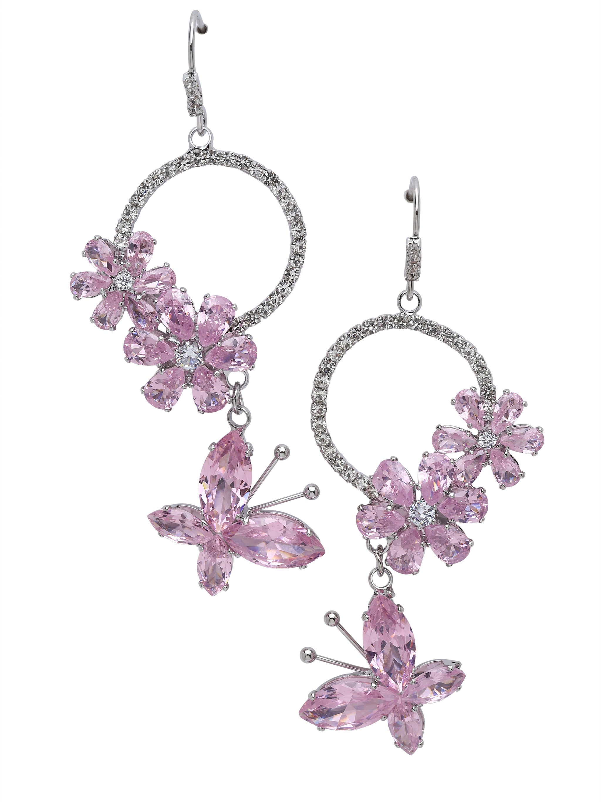 Butterfly Wreath Drop Earrings