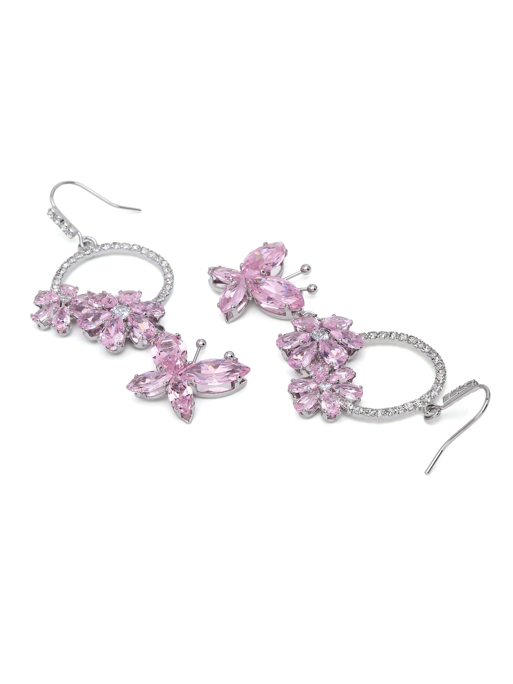 Butterfly Wreath Drop Earrings