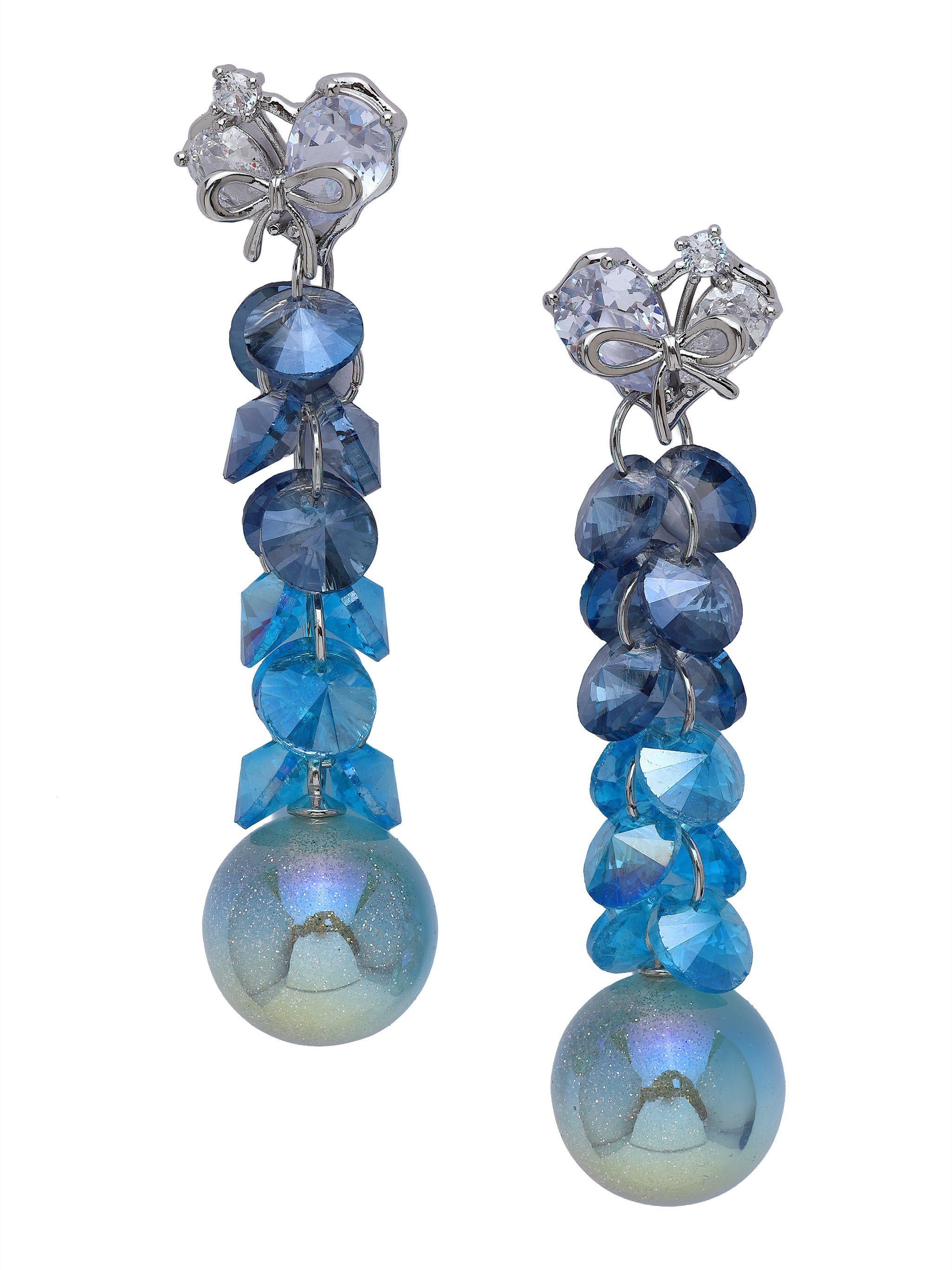 Beaded Globe Drop Earrings