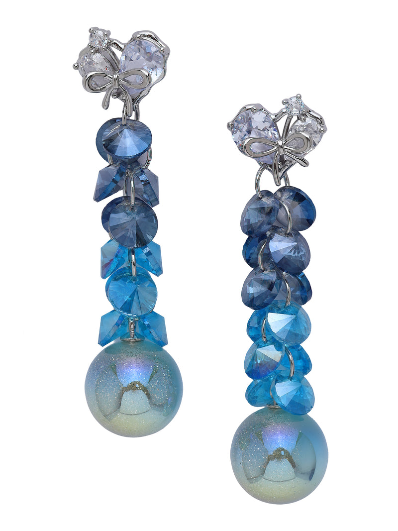 Beaded Globe Drop Earrings
