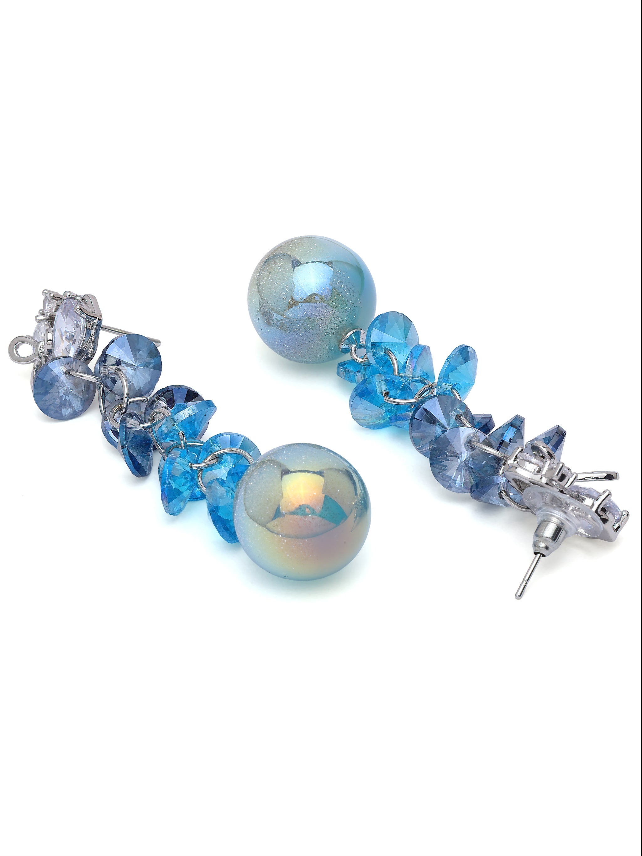 Beaded Globe Drop Earrings