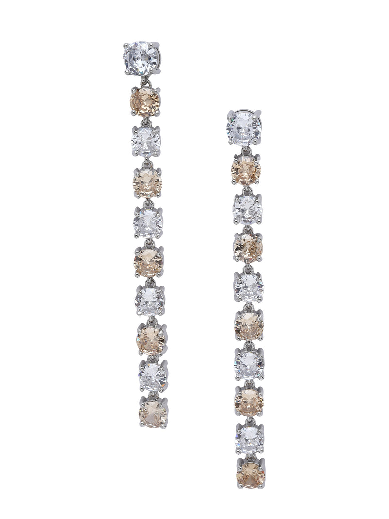 Graduated Crystal Line Drop Earrings
