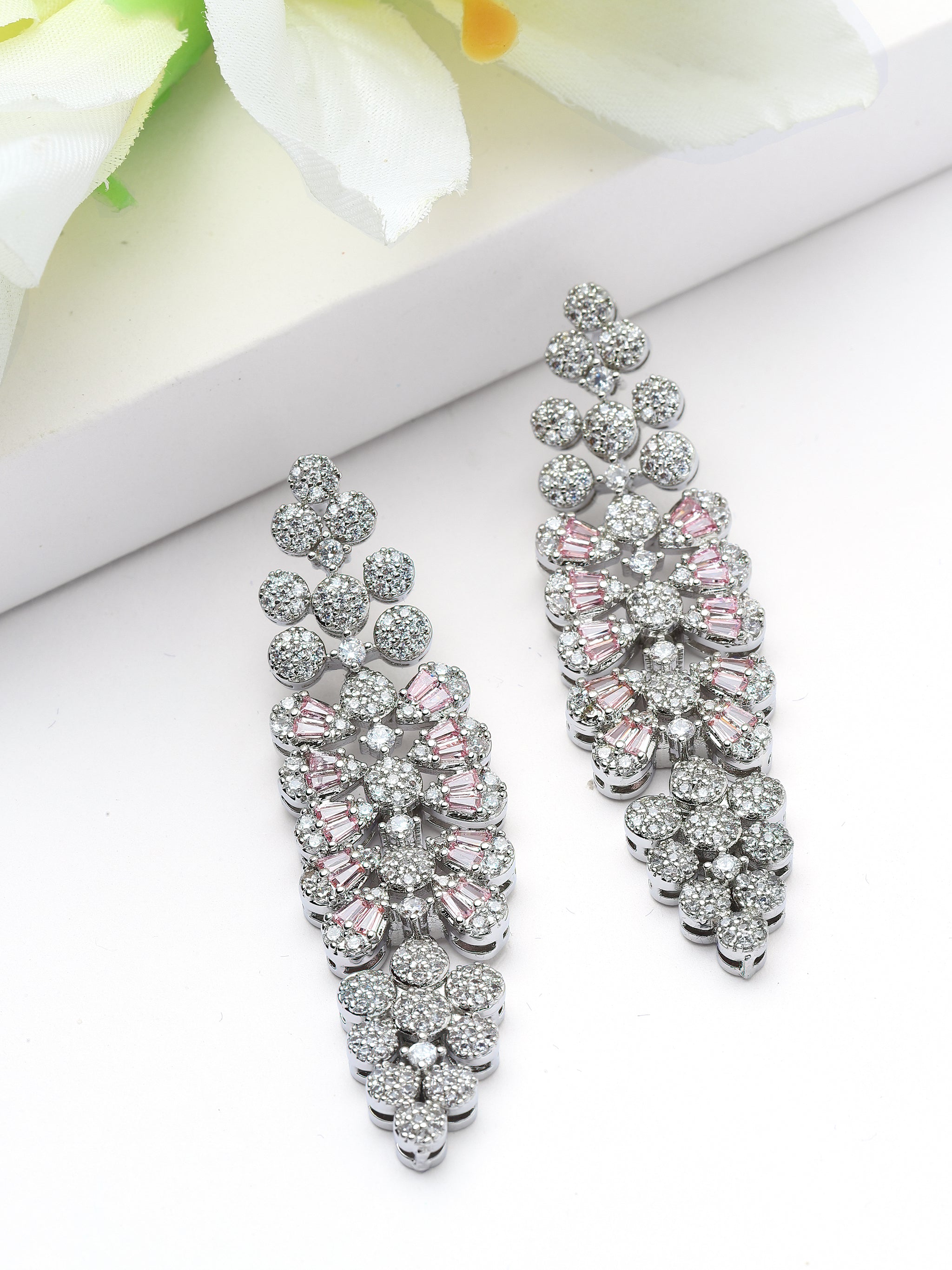 Luxe Floral Cluster Statement Earrings