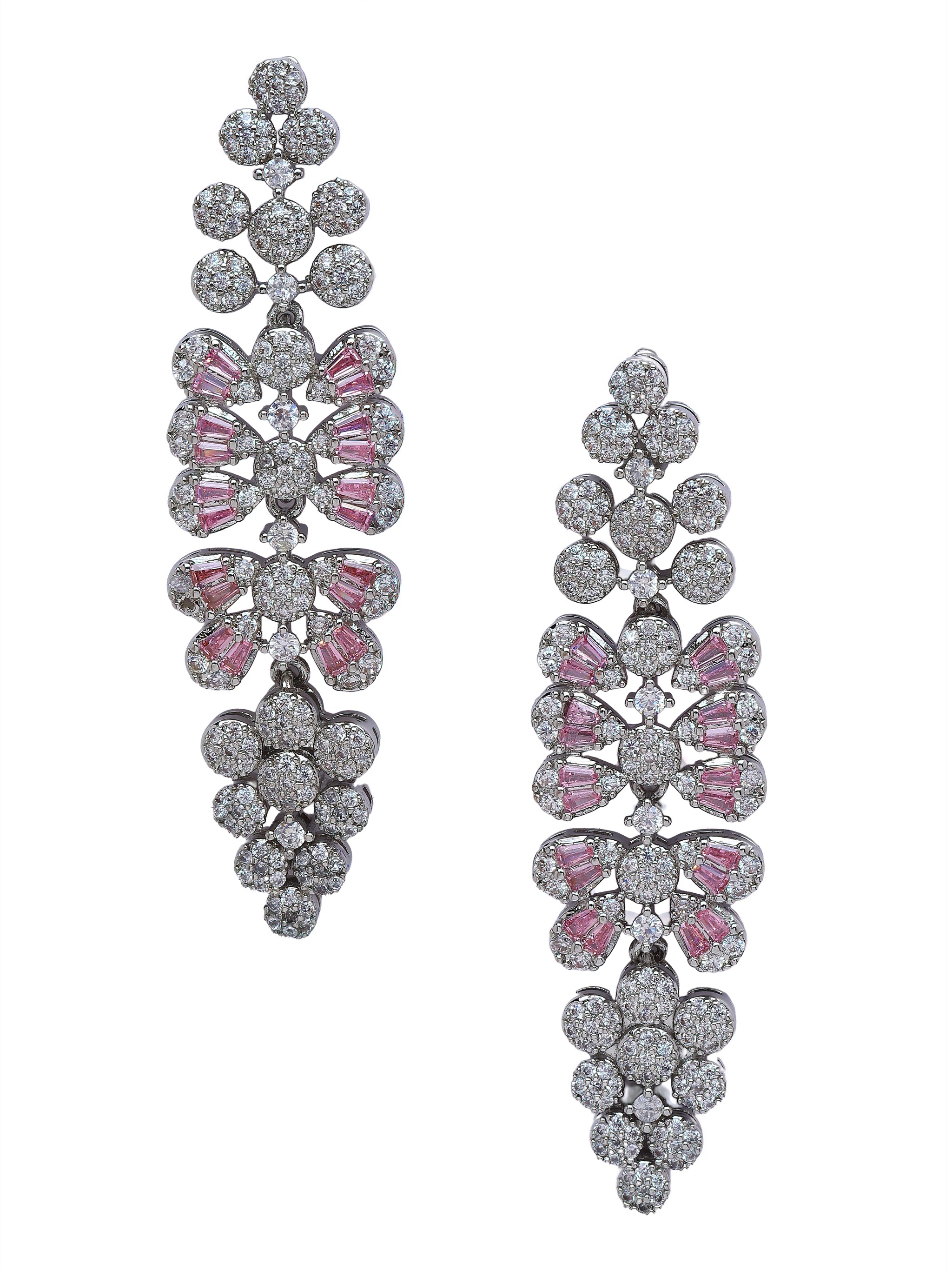 Luxe Floral Cluster Statement Earrings