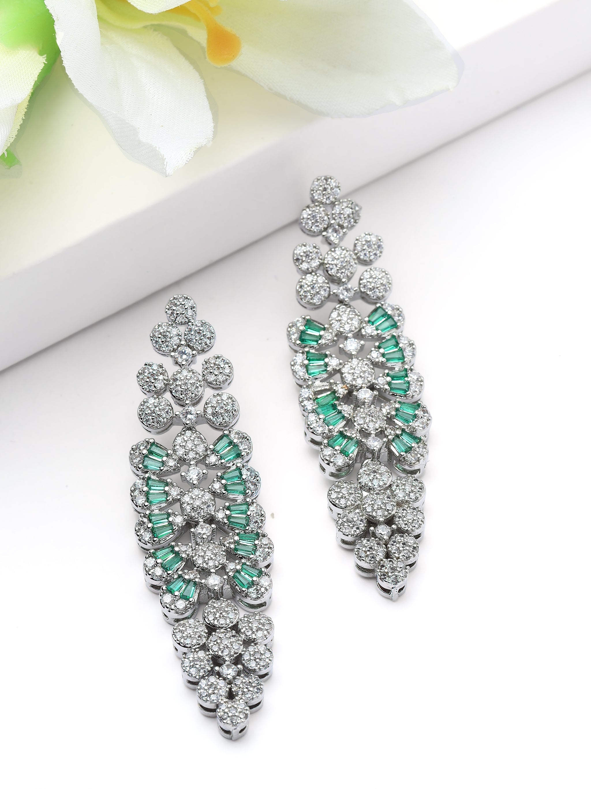 Luxe Floral Cluster Statement Earrings
