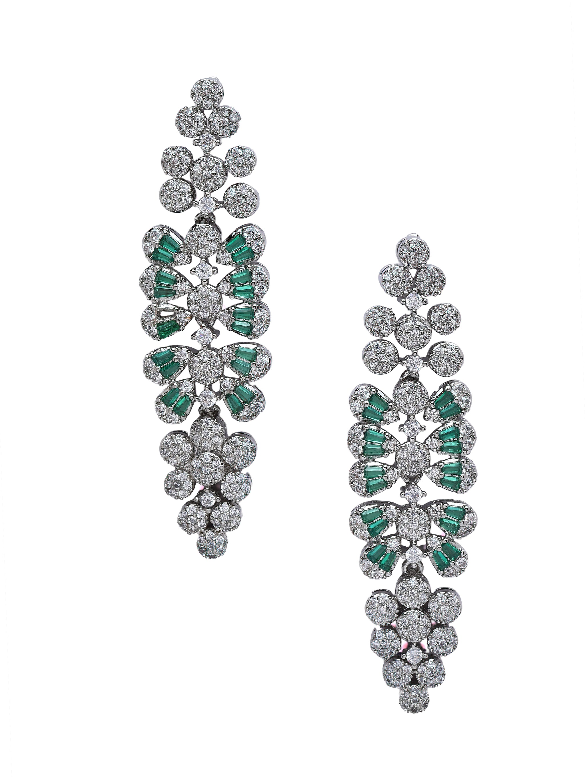 Luxe Floral Cluster Statement Earrings