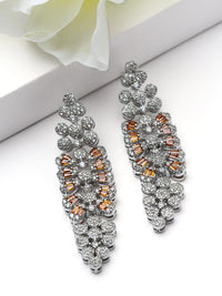 Luxe Floral Cluster Statement Earrings