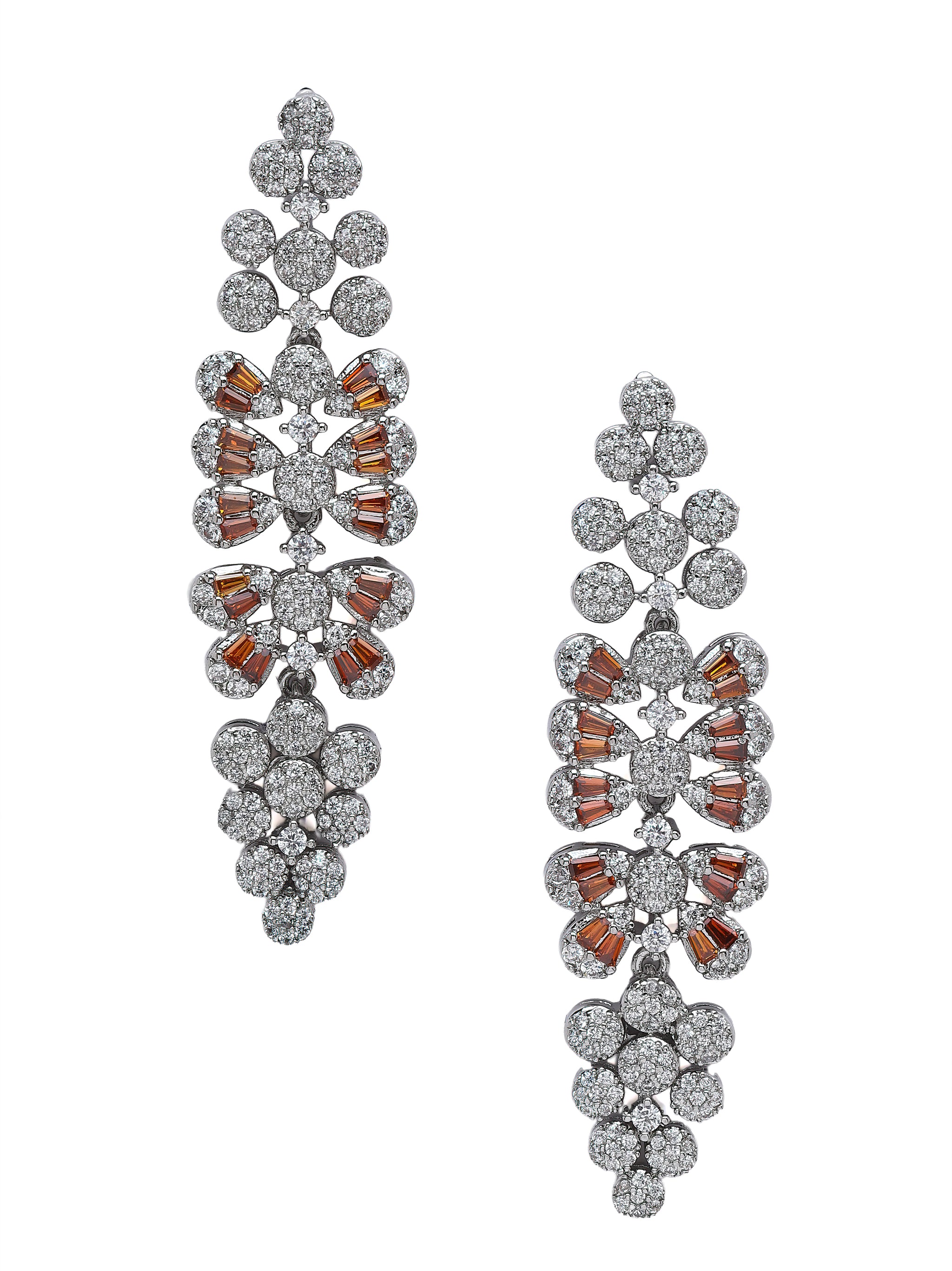 Luxe Floral Cluster Statement Earrings