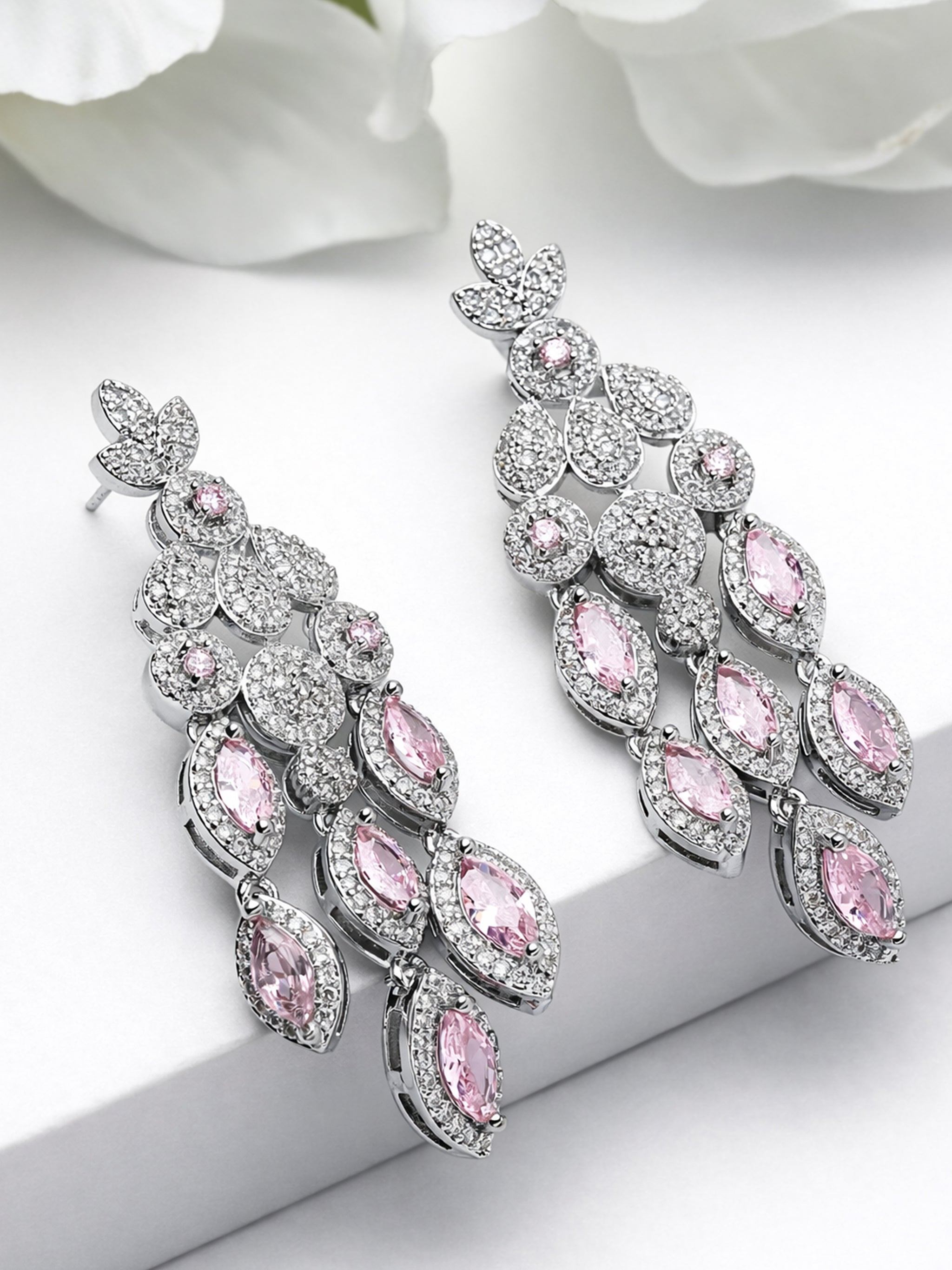 Marquise Crystal Chandelier Earrings