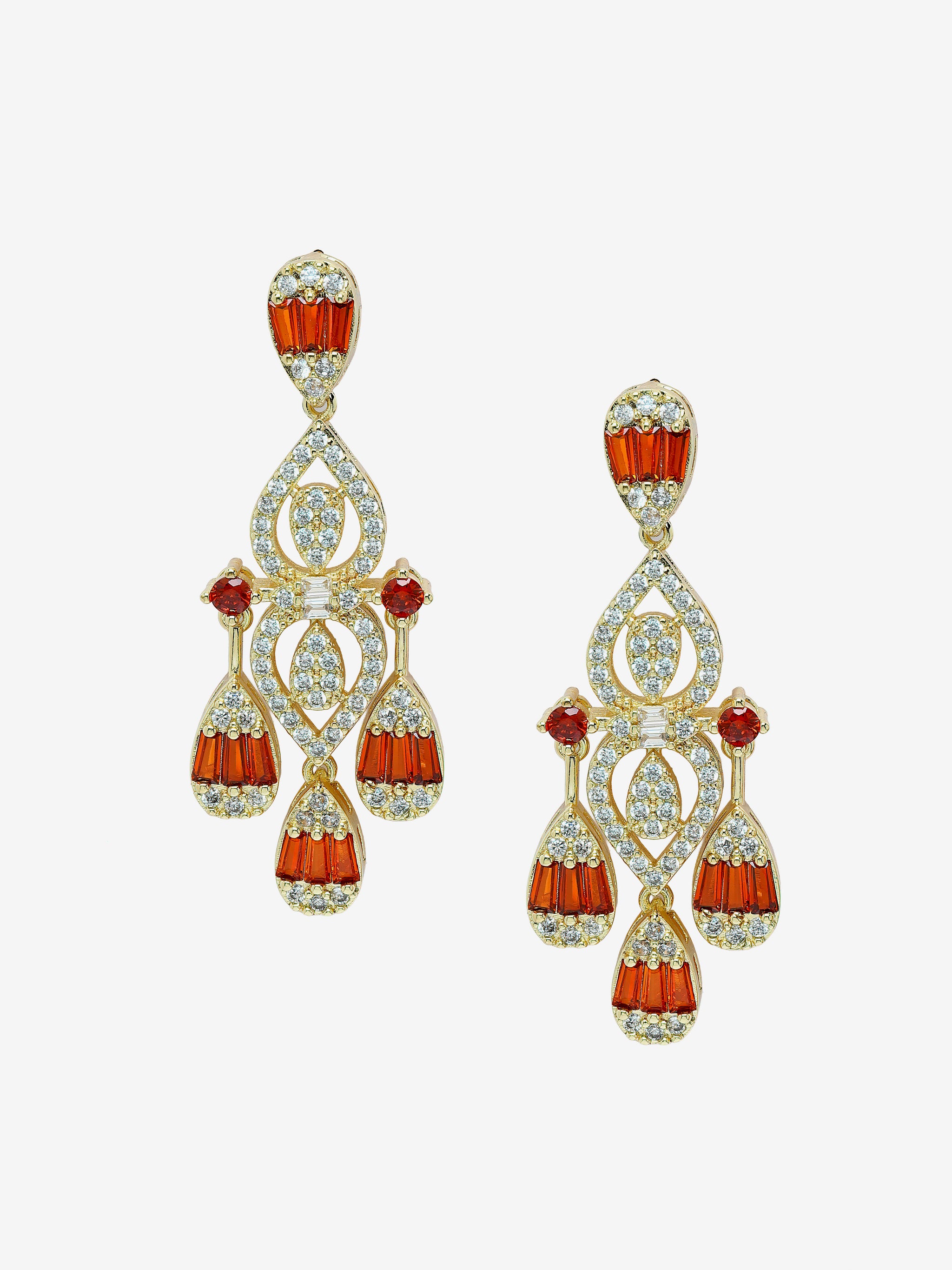 Geometric Chandelier Statement Earrings