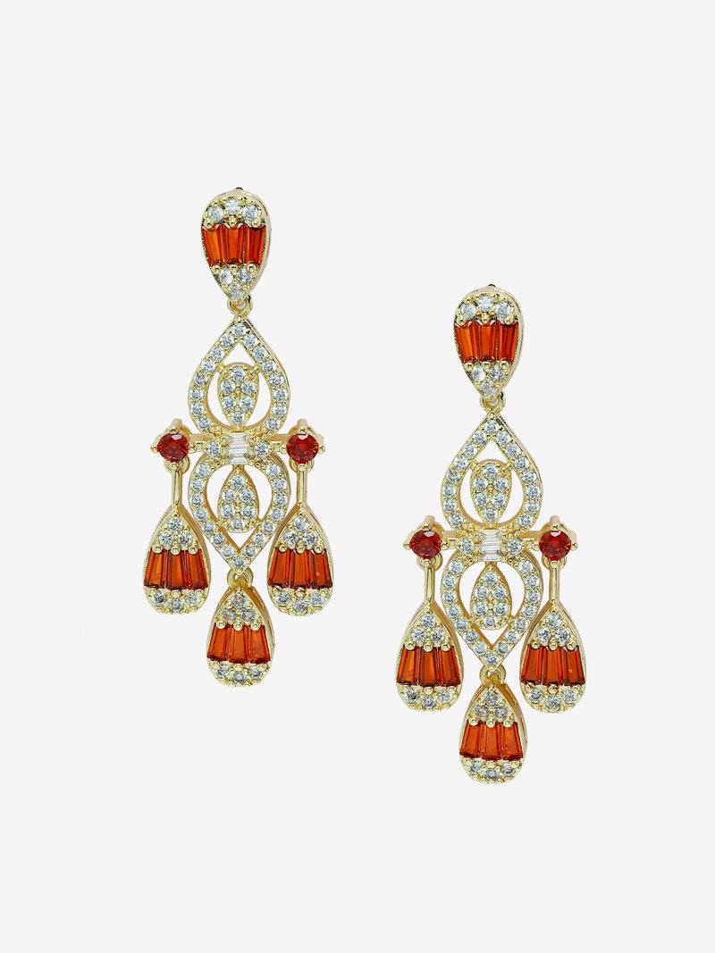 Geometric Chandelier Statement Earrings