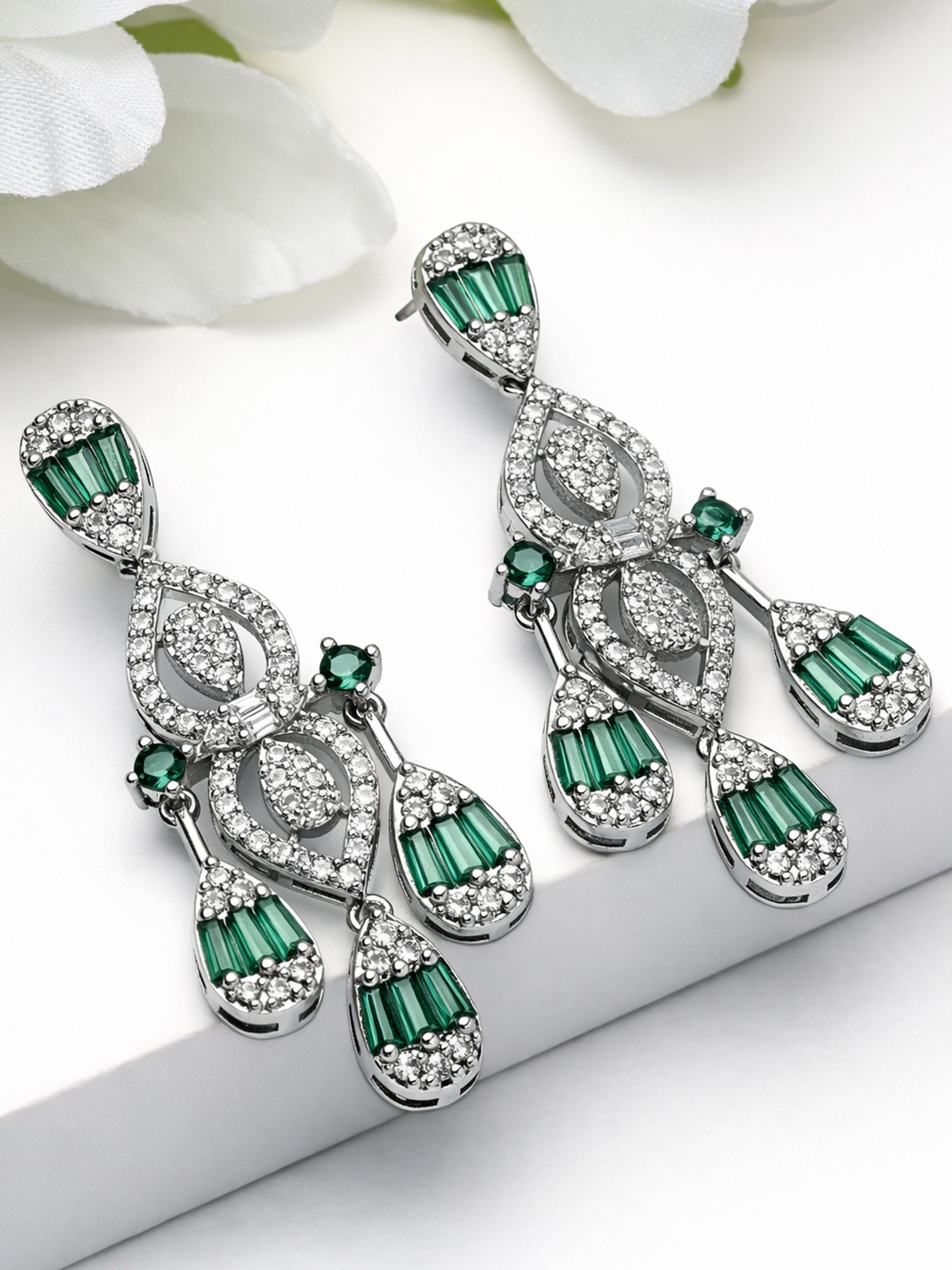 Geometric Chandelier Statement Earrings