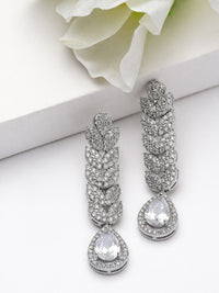 Leaf Cascade Teardrop Statement Earrings