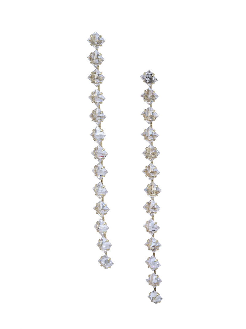 Crystal Line Drop Earrings