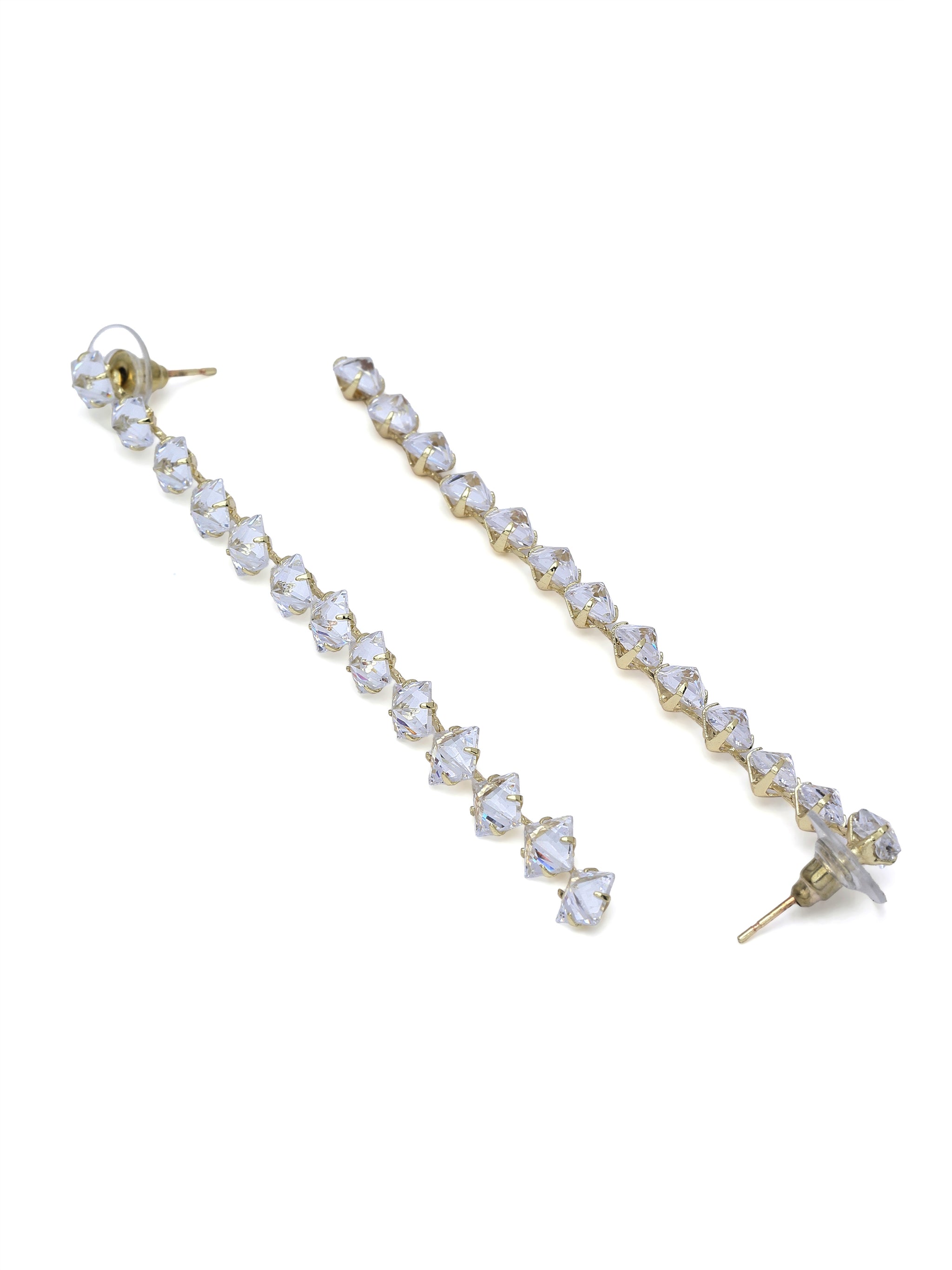 Crystal Line Drop Earrings