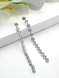 Crystal Line Drop Earrings