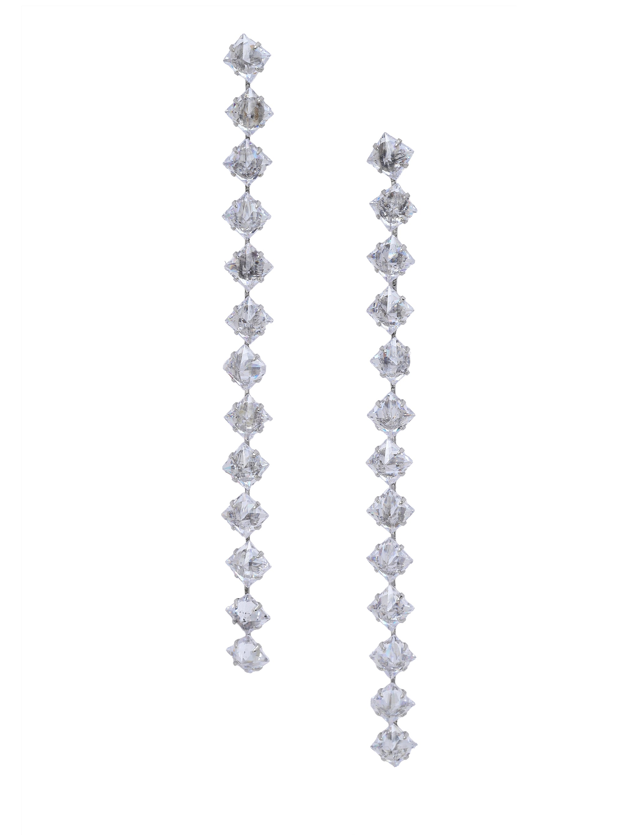 Crystal Line Drop Earrings
