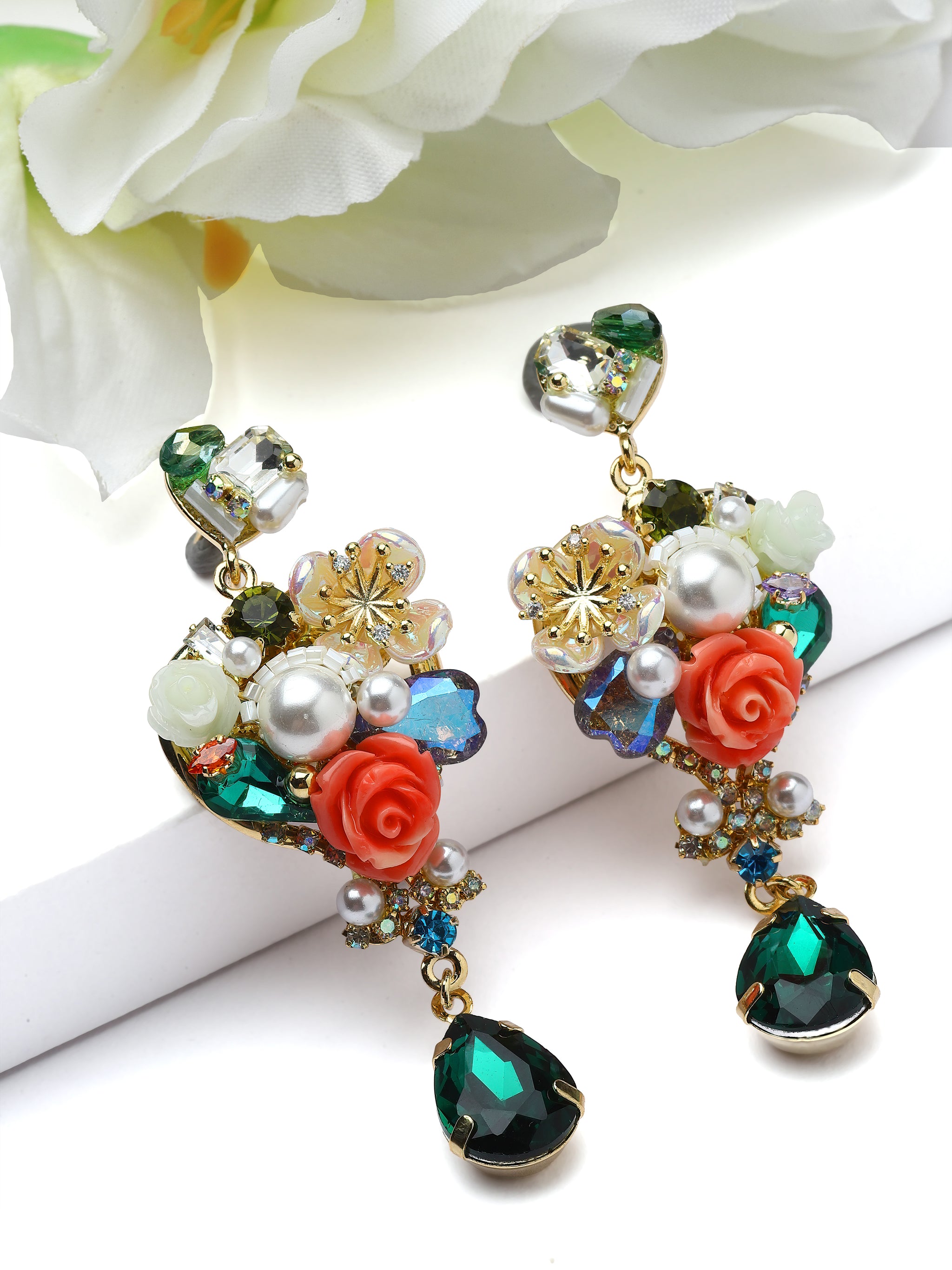 Romantic Garden Charm Drop Earrings