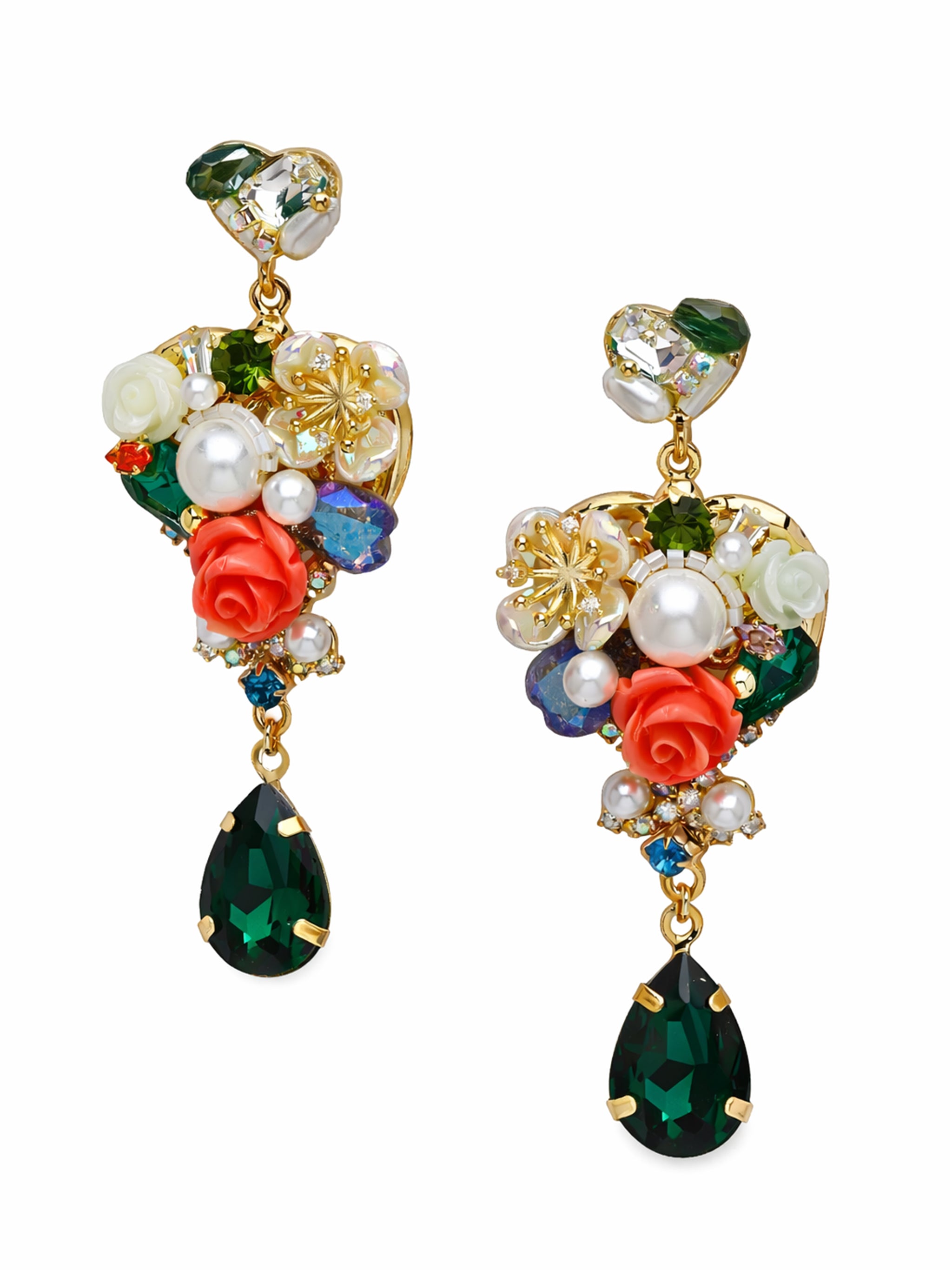 Romantic Garden Charm Drop Earrings