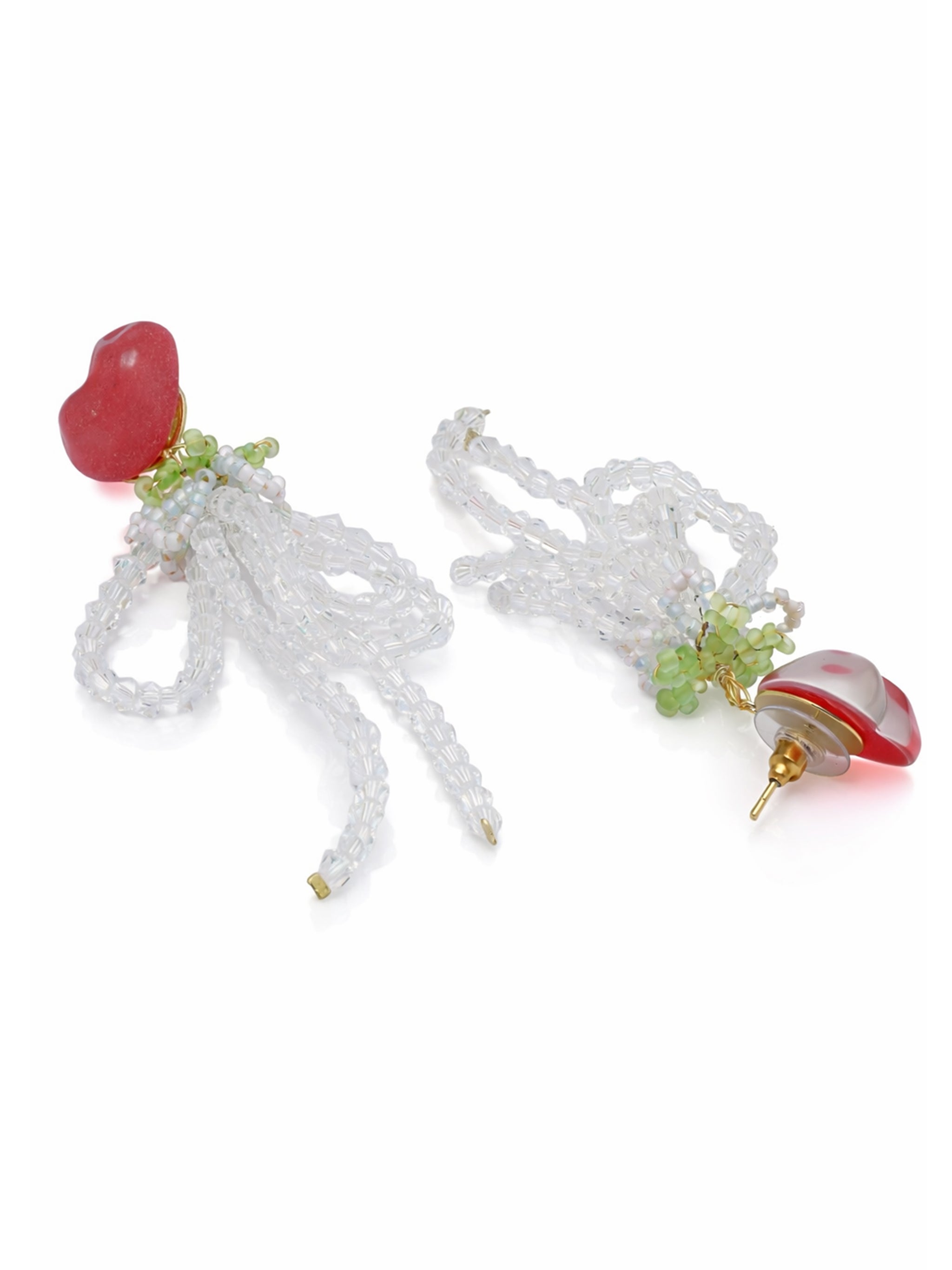 Heart Stone Drop Earrings