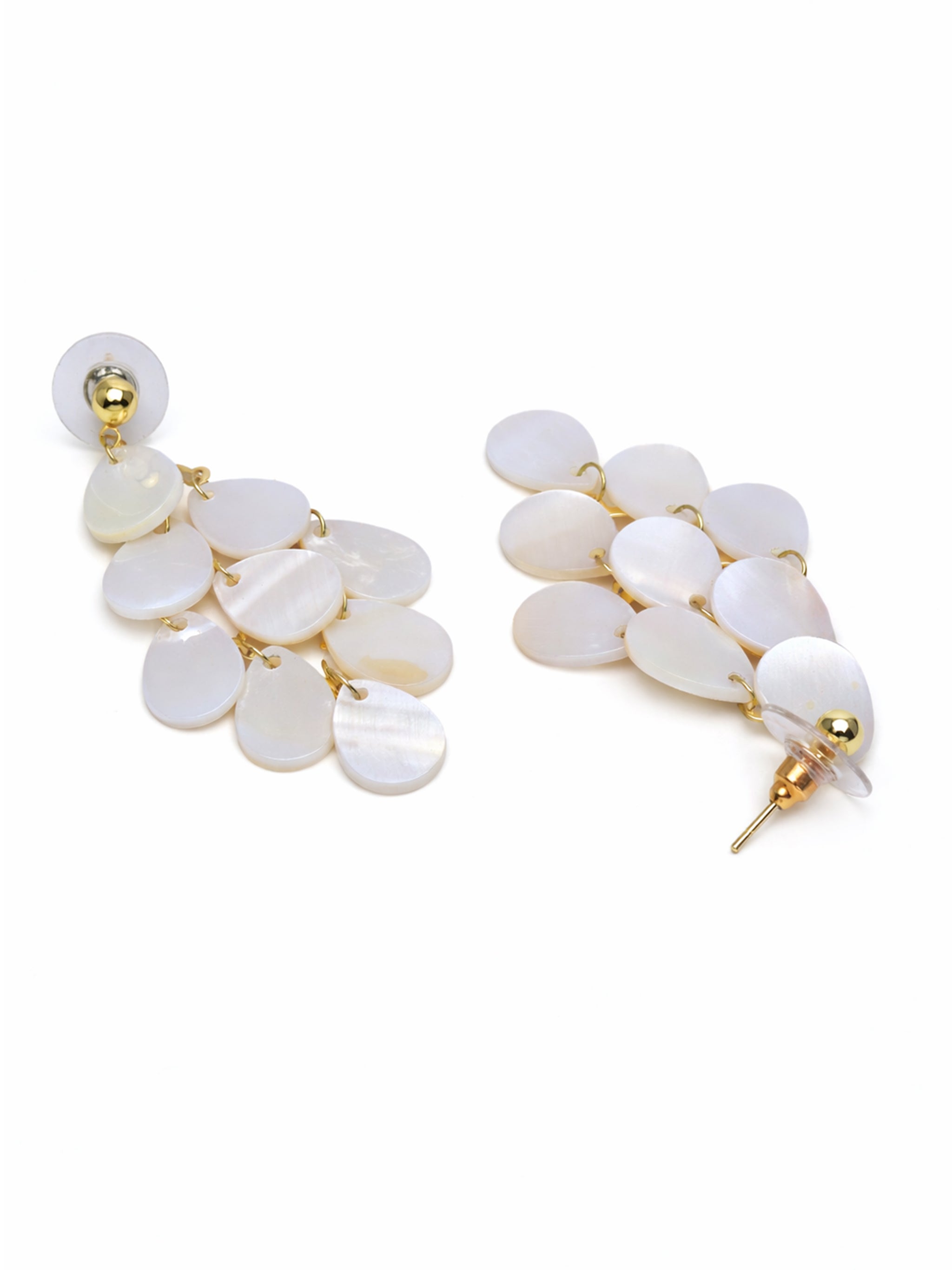 Mother-of-Pearl Cascade Chandelier Earrings
