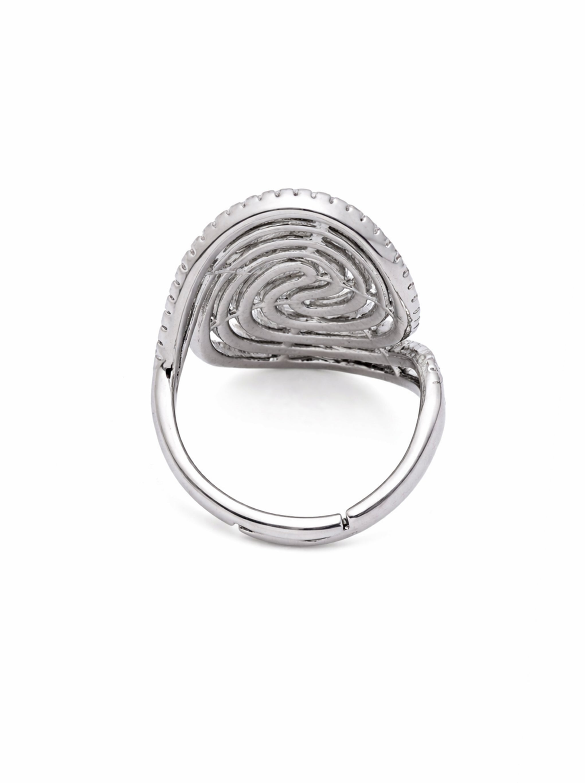 Spiral Pavé Statement Ring