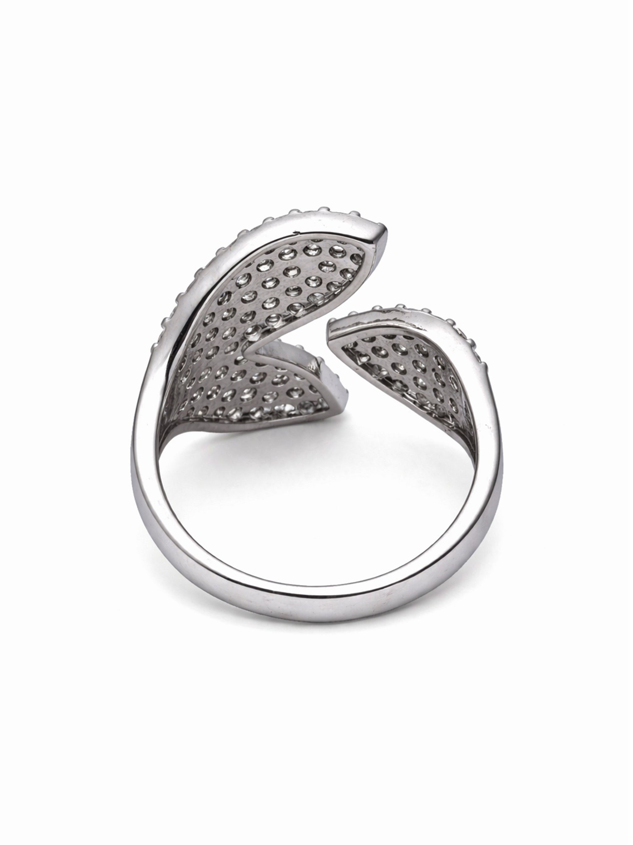Abstract Pavé Open Ring