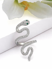 Pavé Snake Coiled Ring