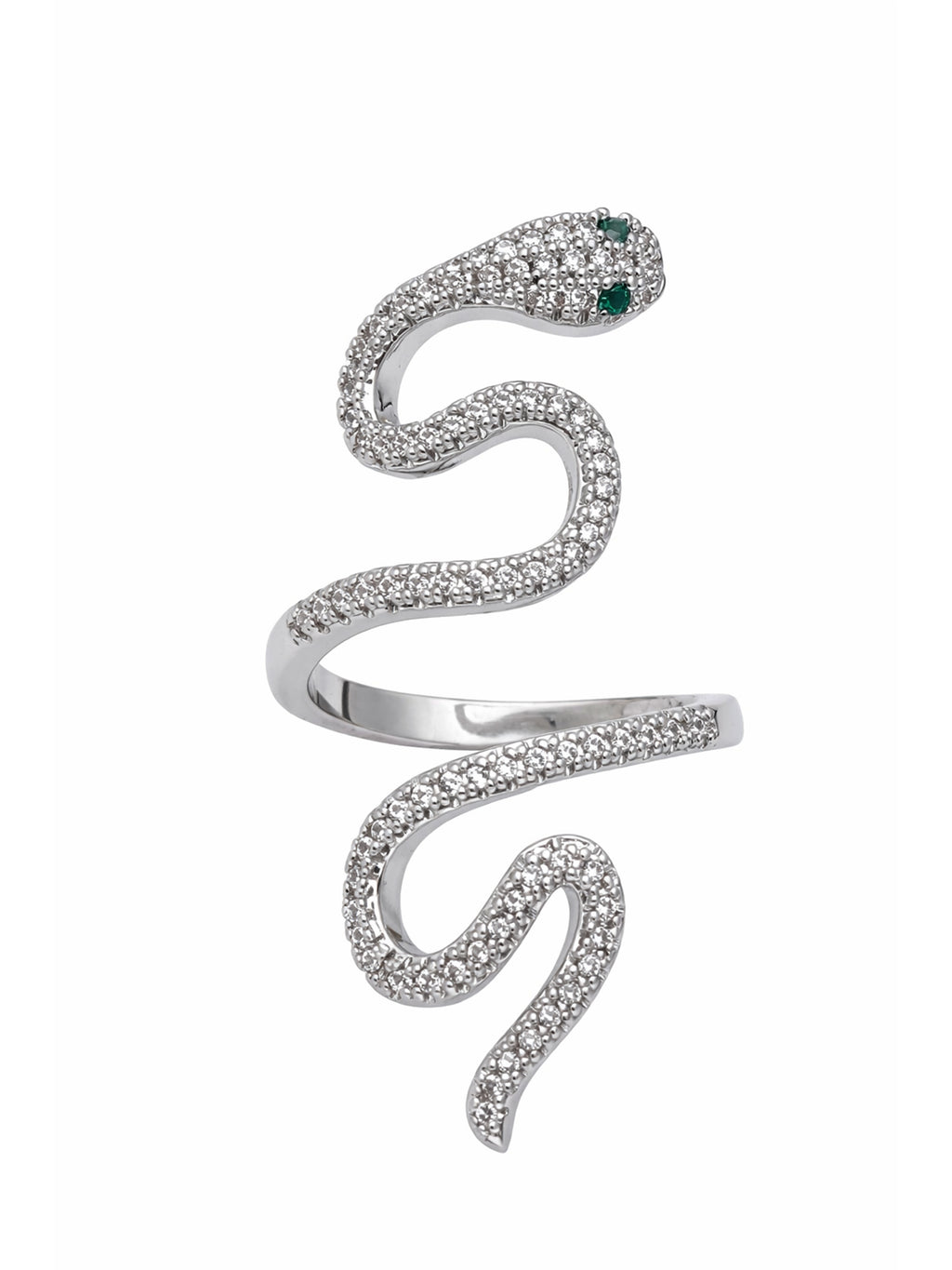 Pavé Snake Coiled Ring