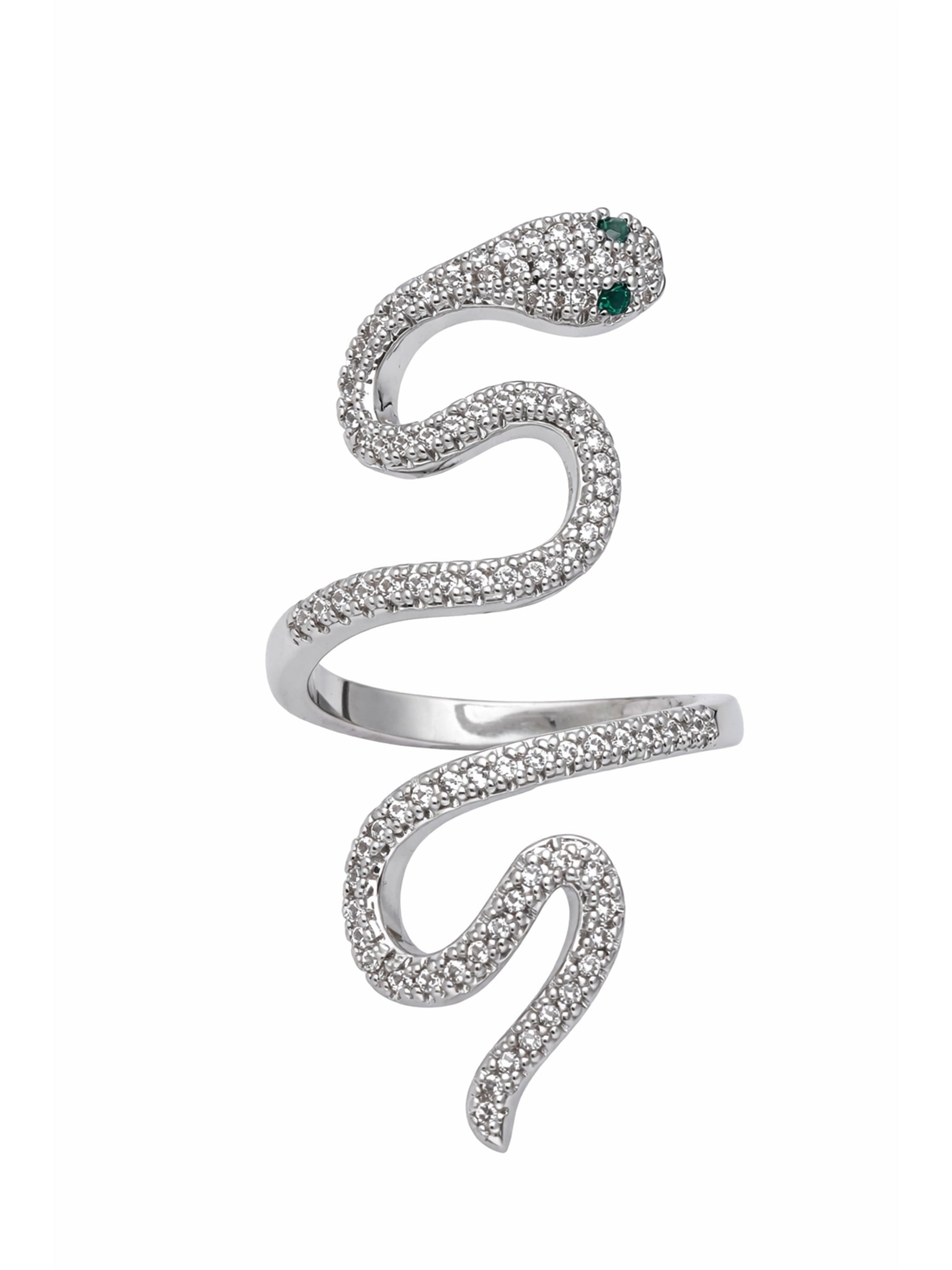 Pavé Snake Coiled Ring
