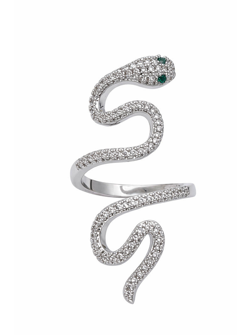 Pavé Snake Coiled Ring