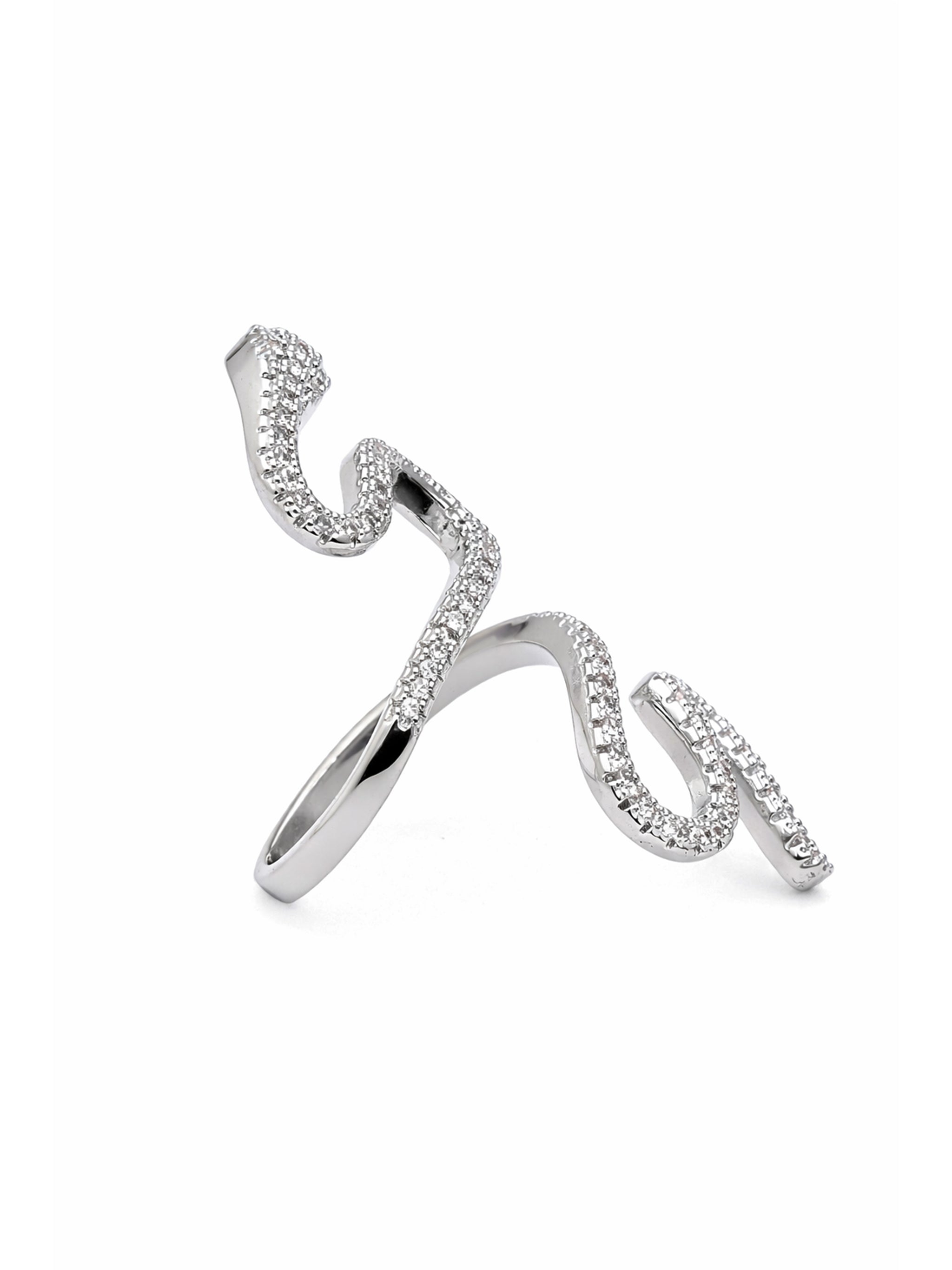 Pavé Snake Coiled Ring