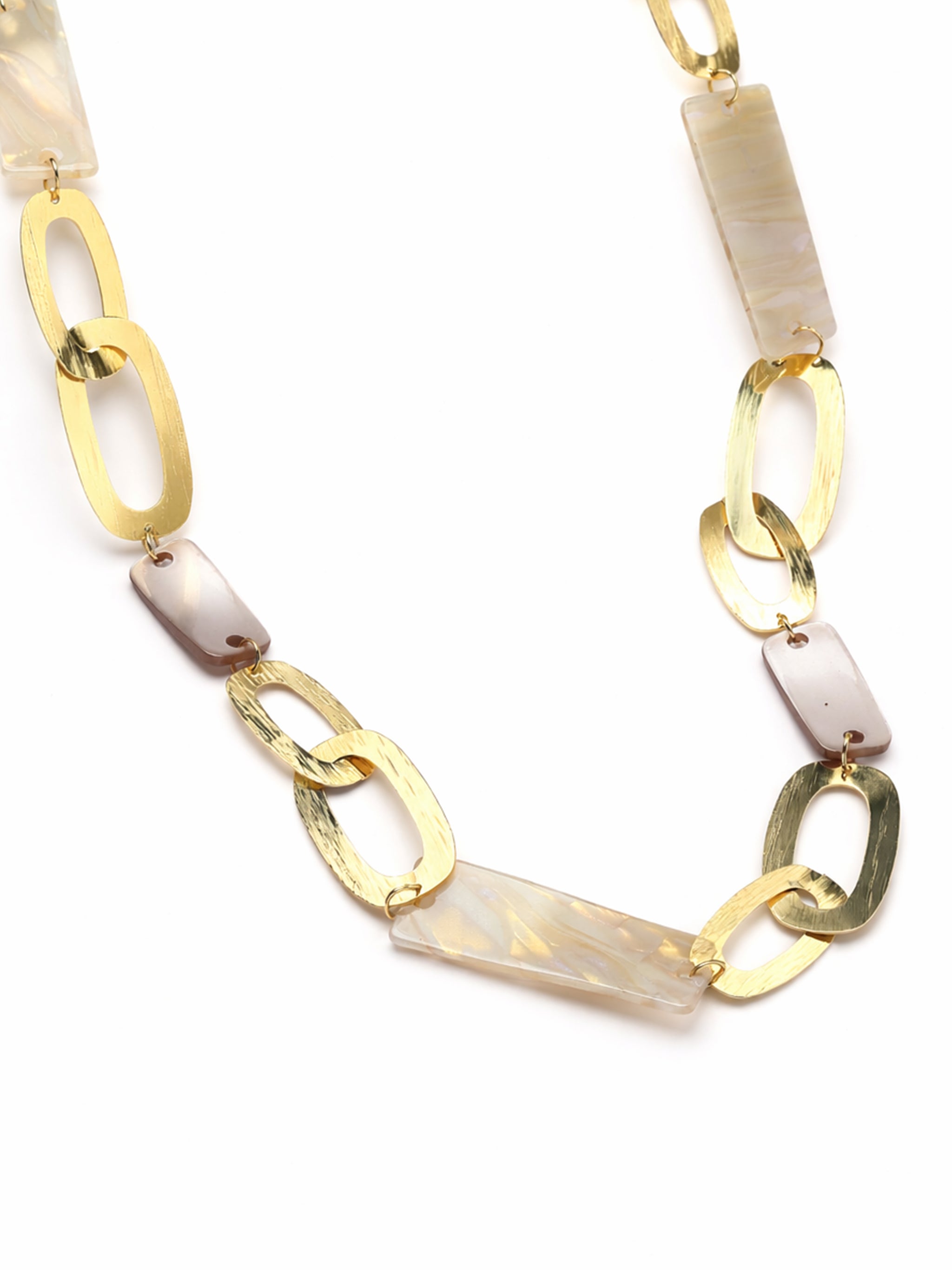Mixed Link Shell Accent Necklace