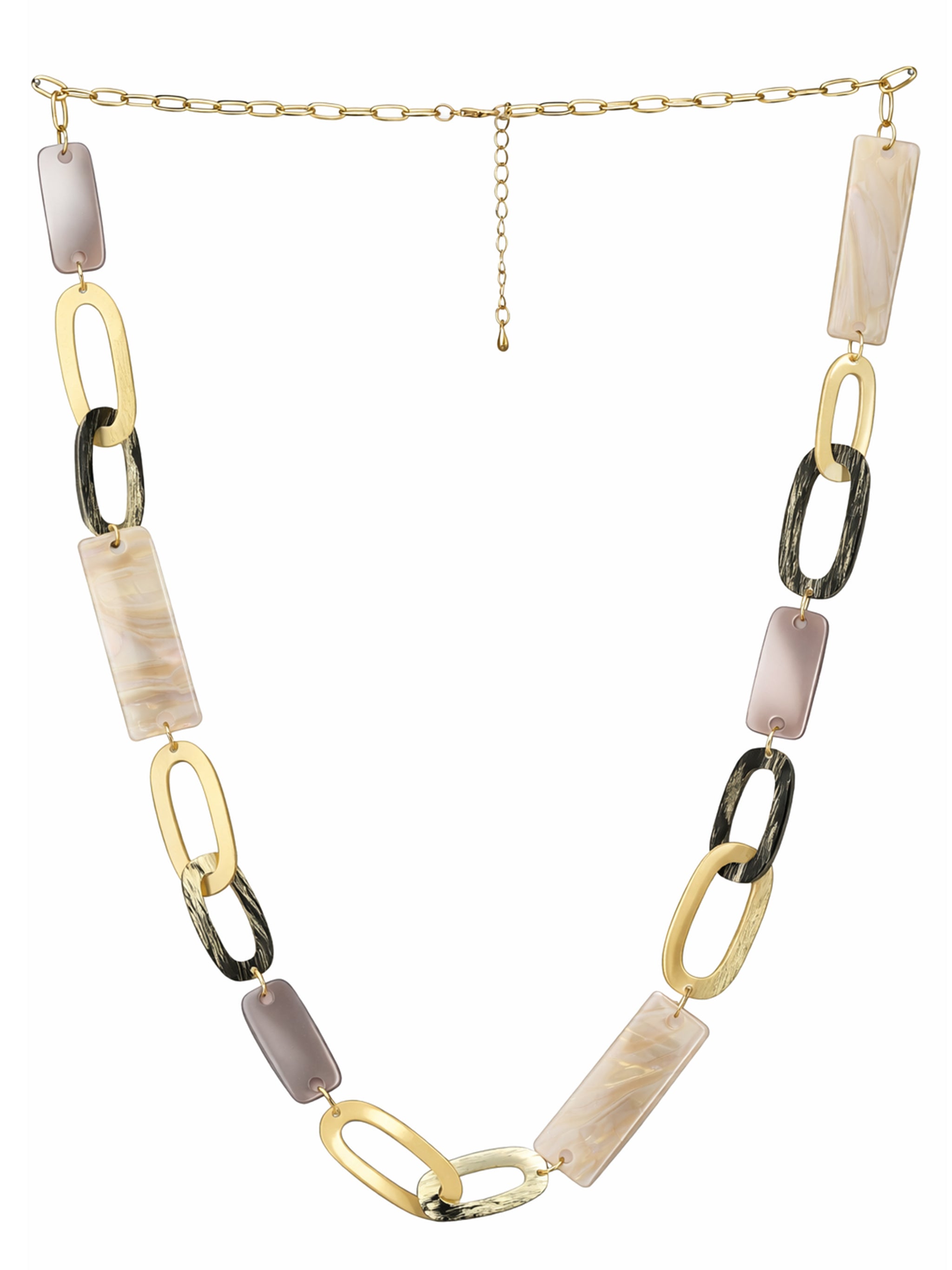 Mixed Link Shell Accent Necklace