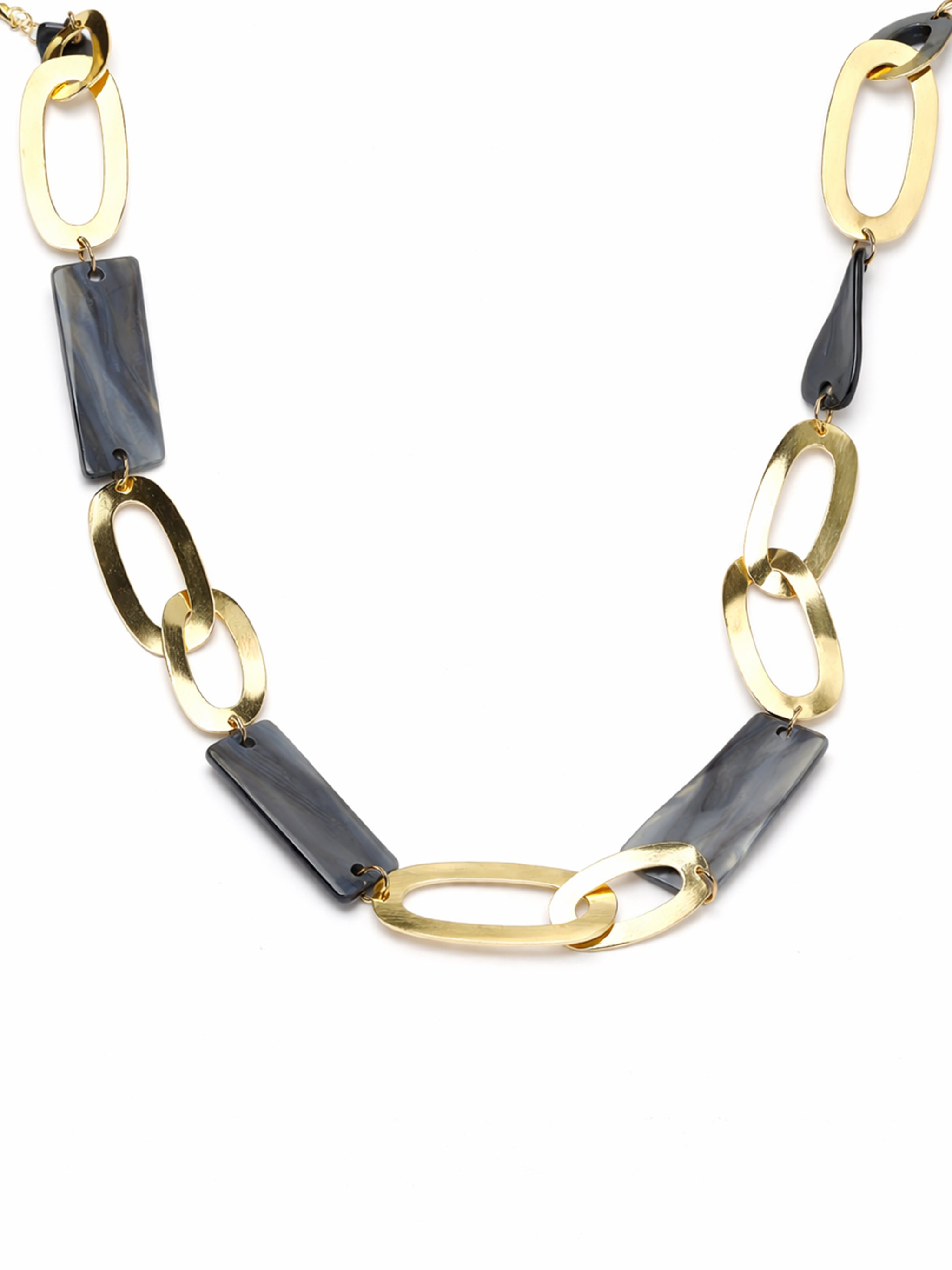 Mixed Link Shell Accent Necklace