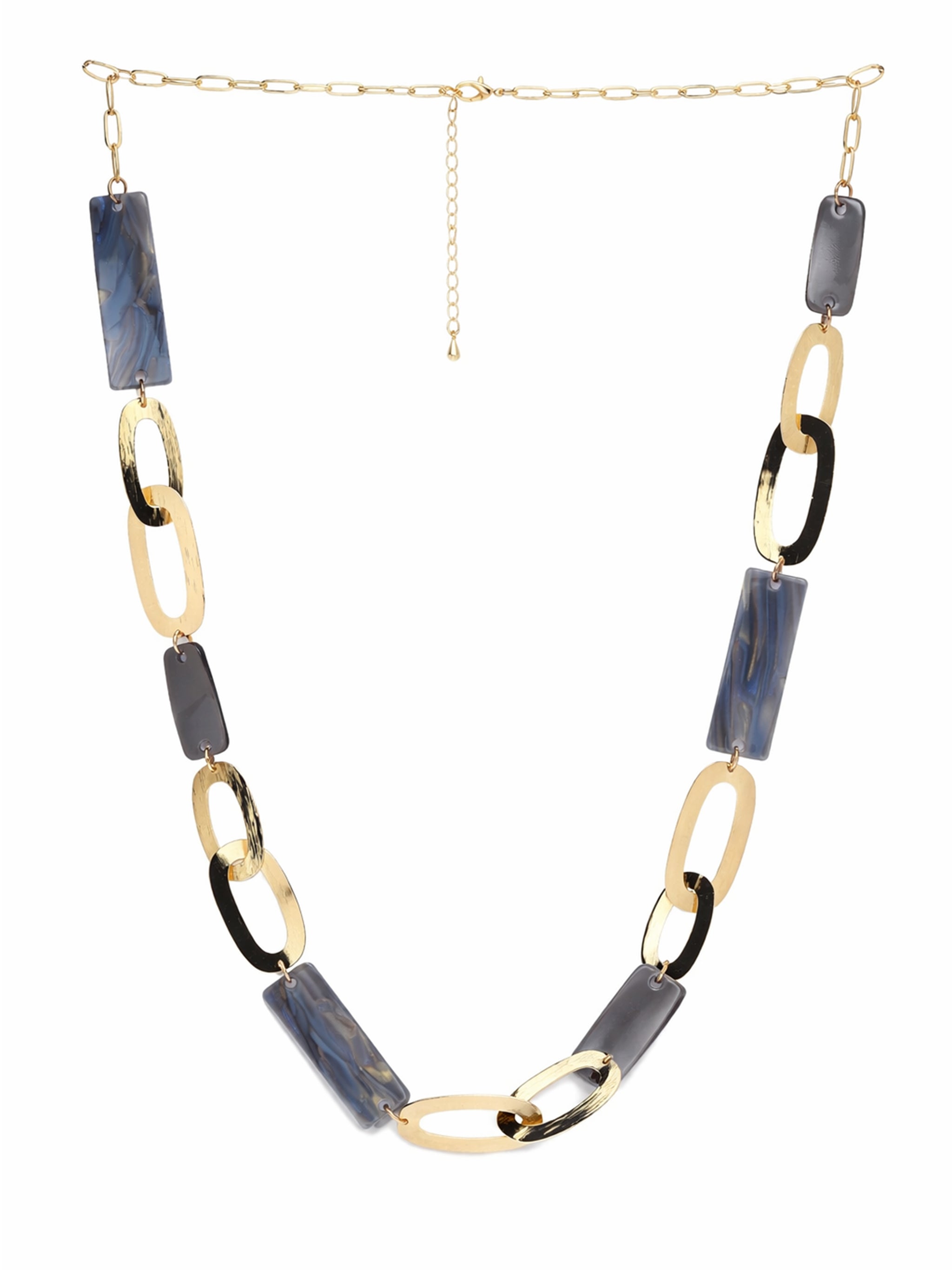 Mixed Link Shell Accent Necklace