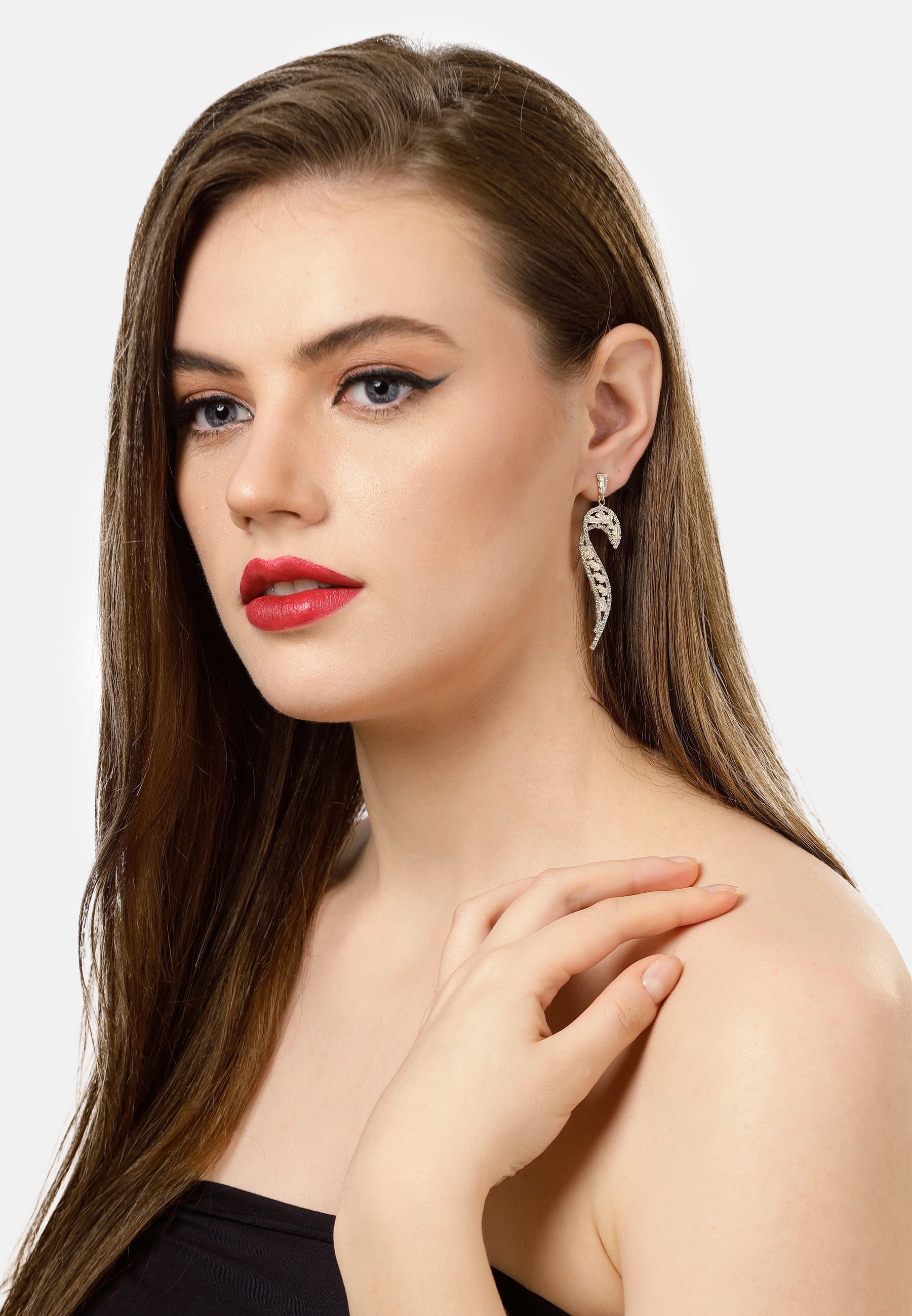 Glittering Curve Earrings