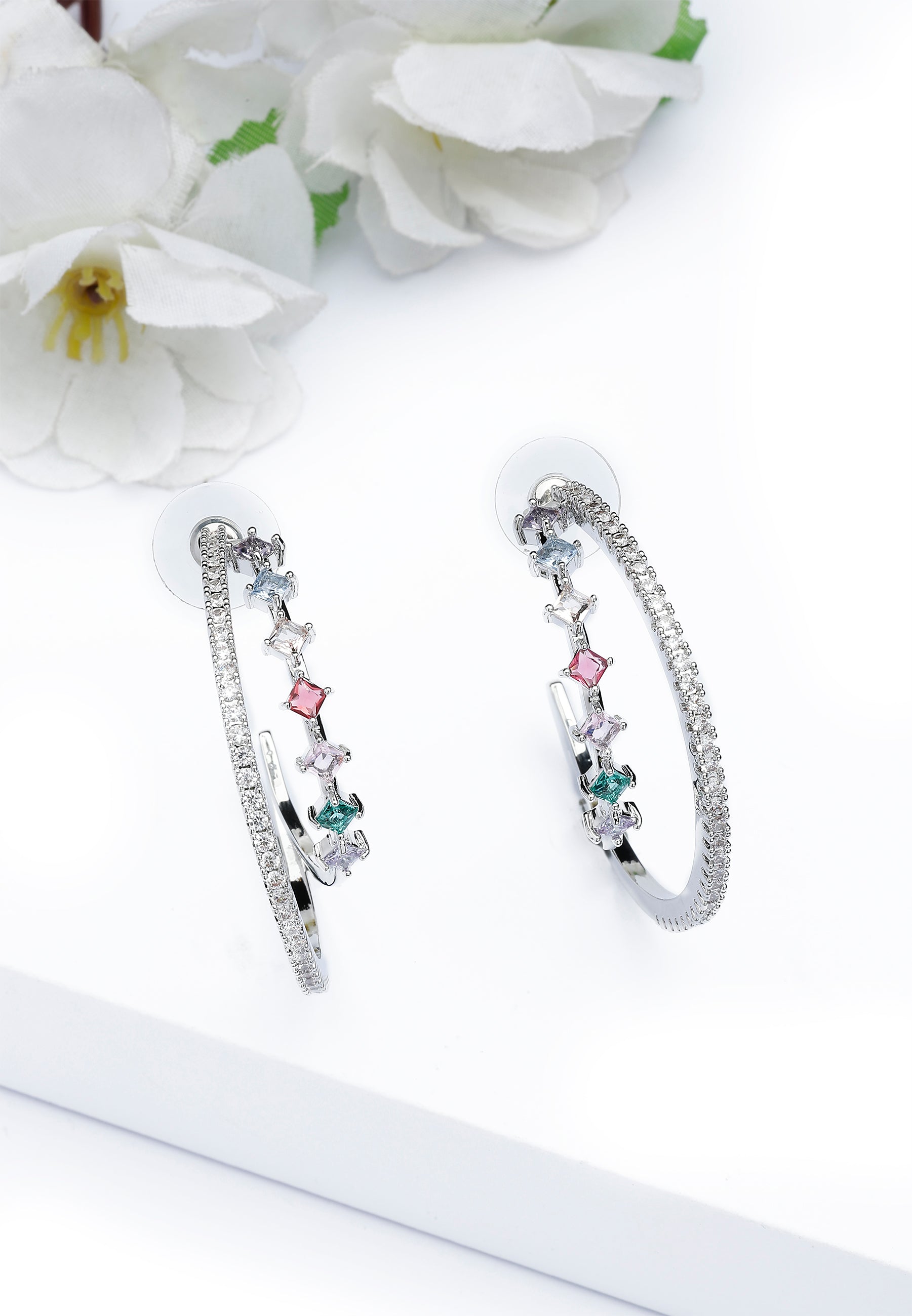 Multi colored Hoop Earrings