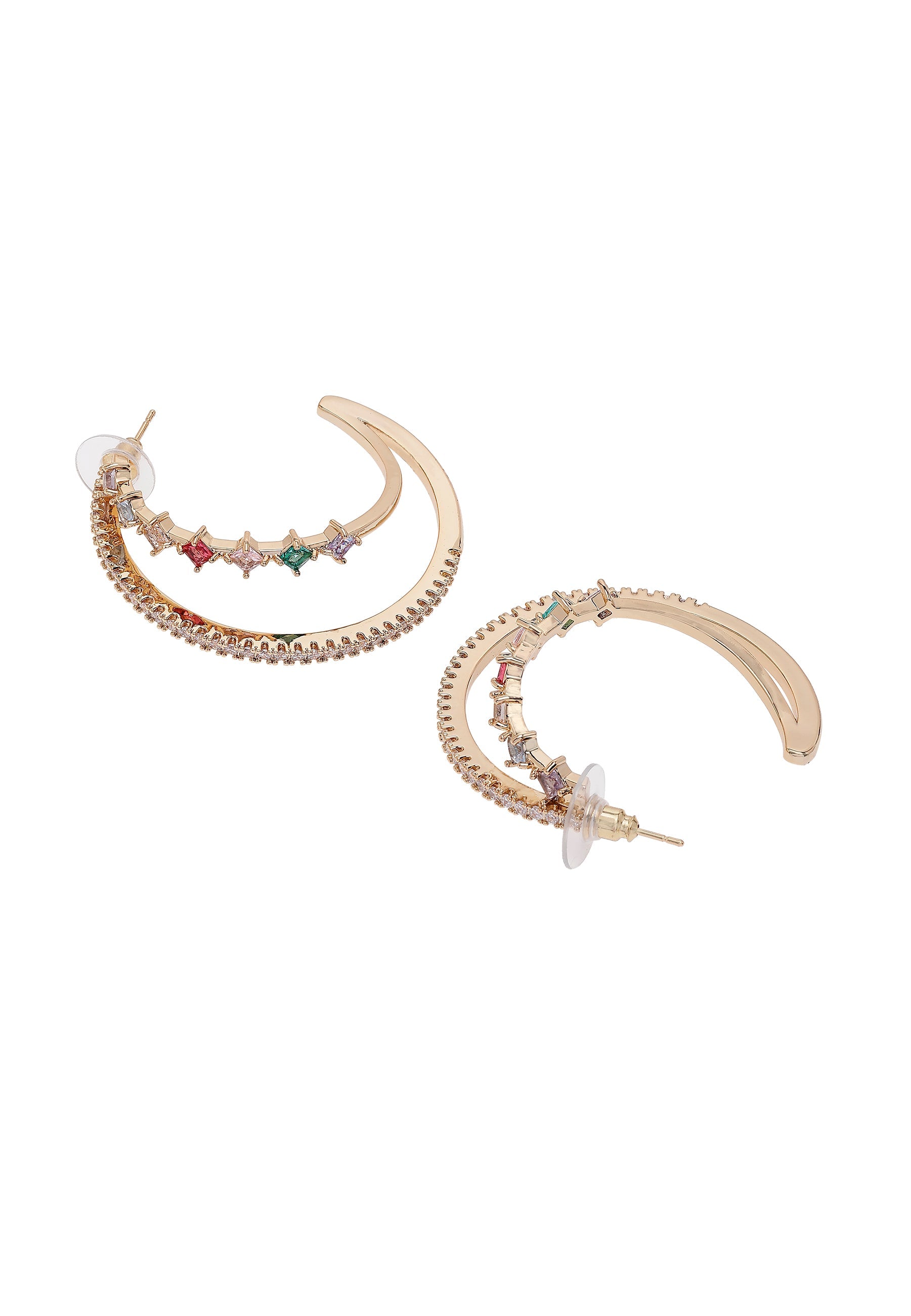 Boucles d'oreilles créoles multicolores