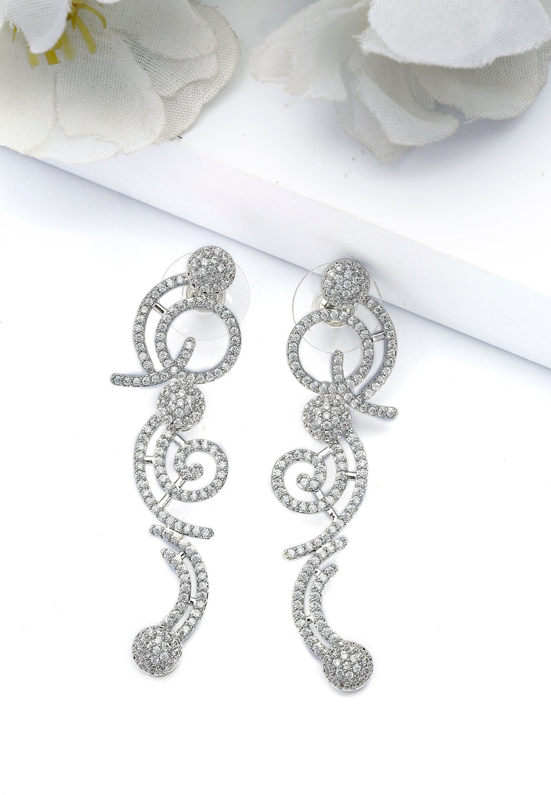 Classy Swirl Dangle Earrings