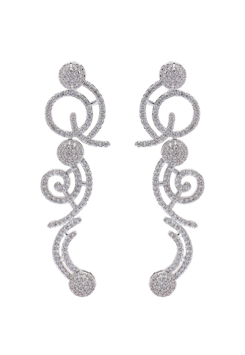 Classy Swirl Dangle Earrings