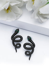 Black Serpent Earrings