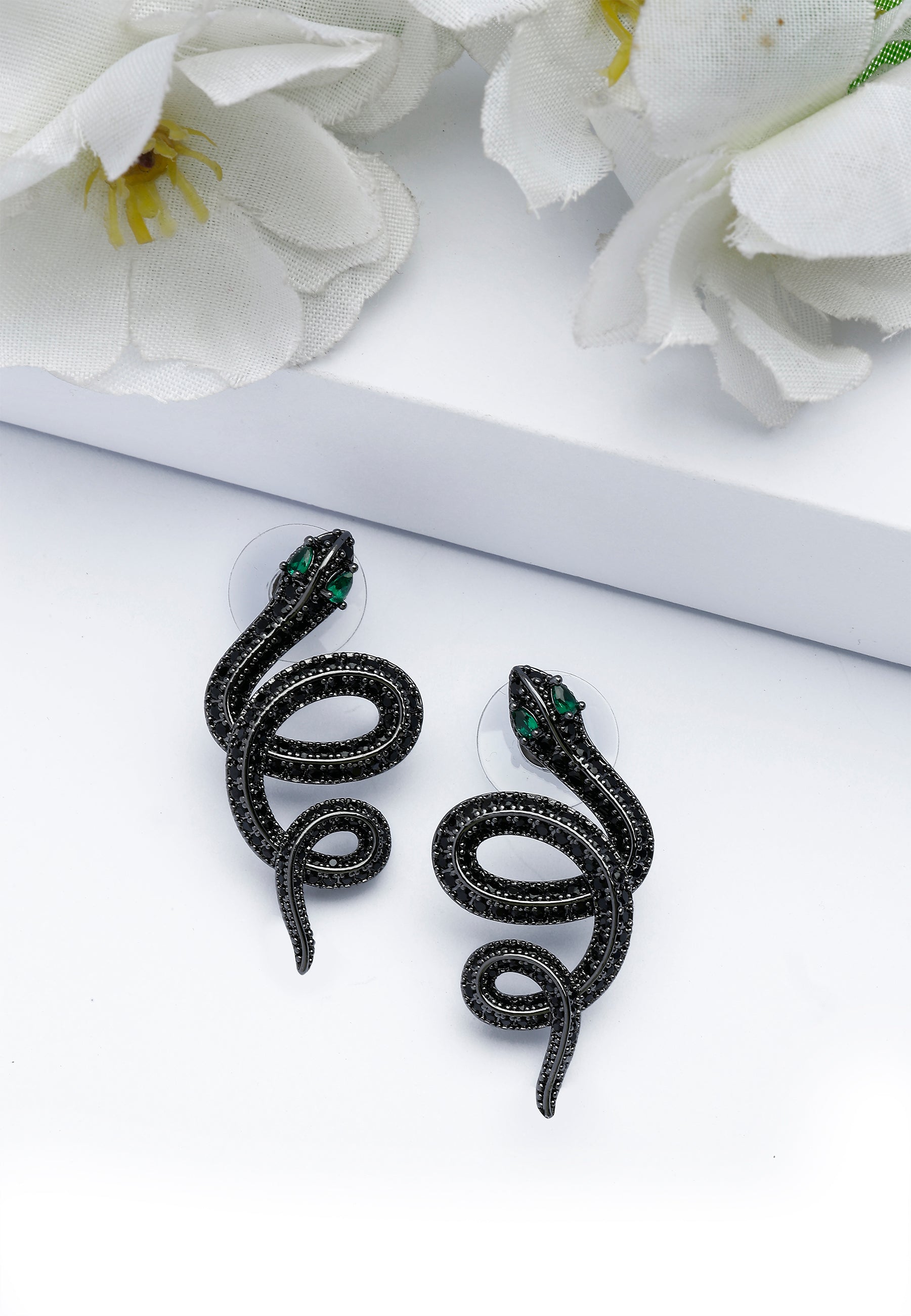 Black Serpent Earrings